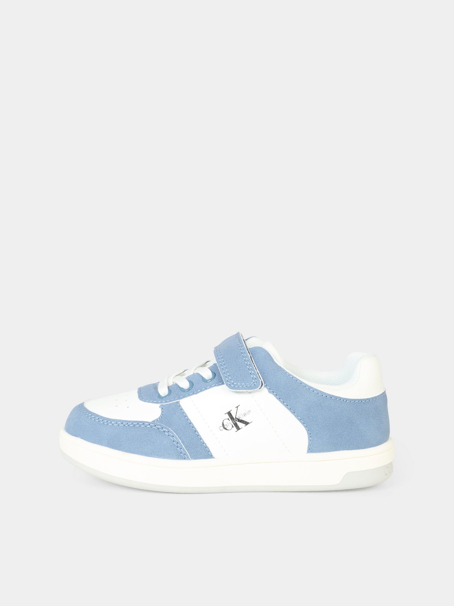 Sneakers bianche e azzurre per bambino con logo,Calvin Klein Kids,V1X9 83149 1269A357