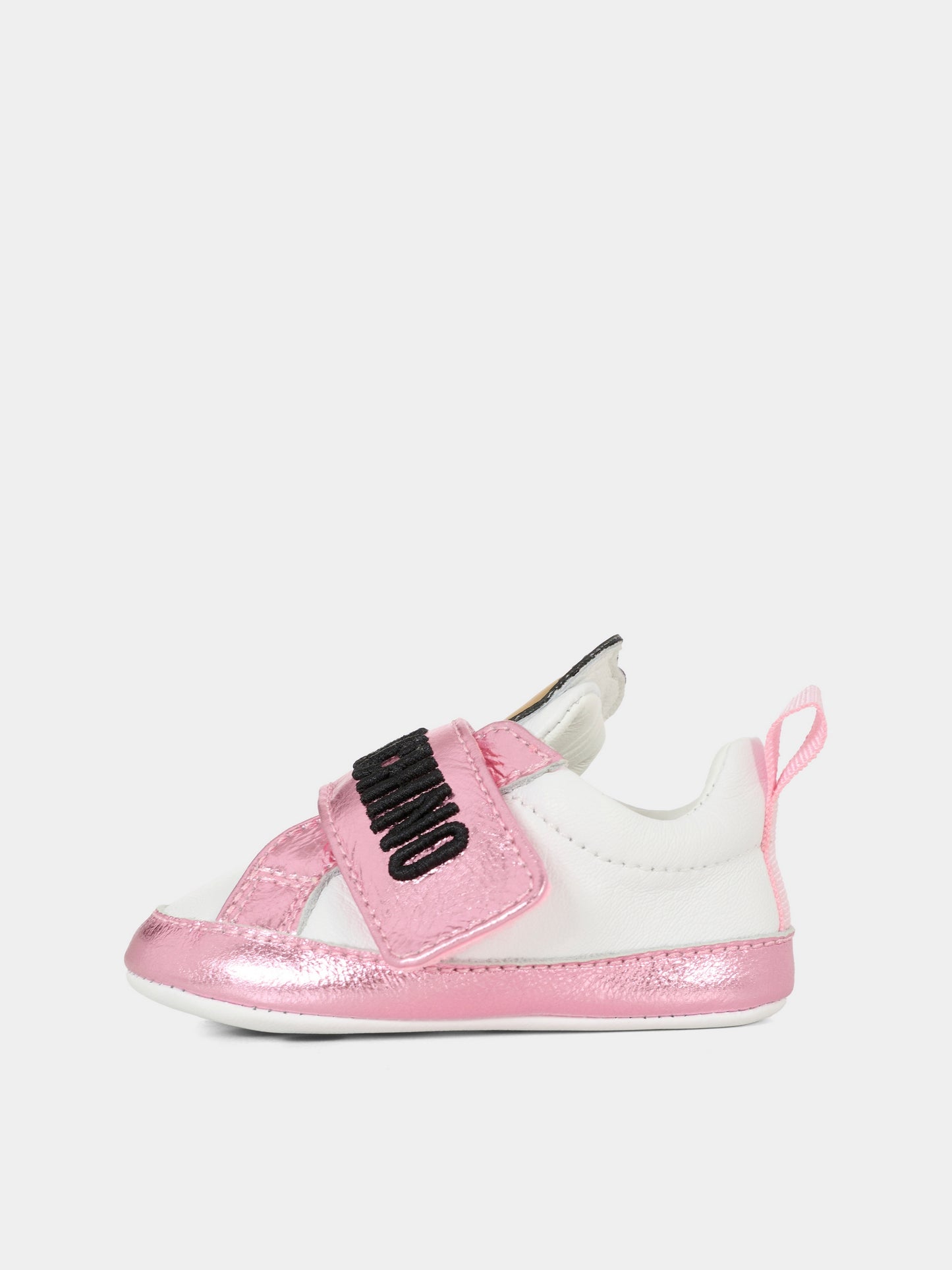 Sneakers rosa per neonata con Teddy Bear,Moschino Kids,81811 - VAR1