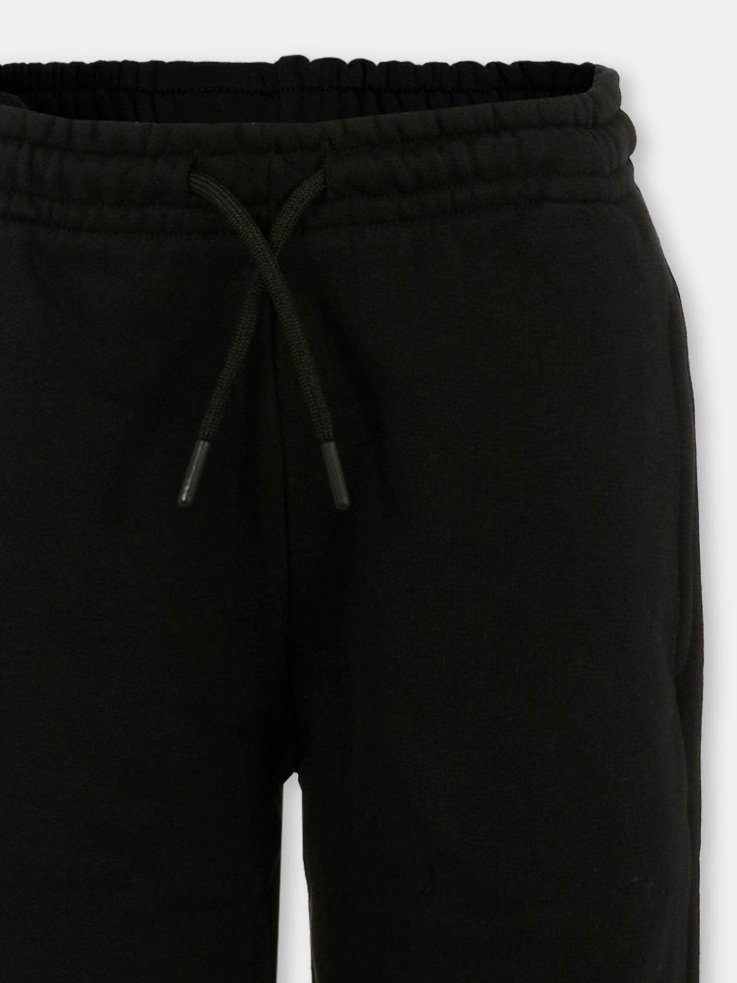 Pantaloni neri per bambini con logo bianco,Msgm Kids,F5MSJUFP024 110