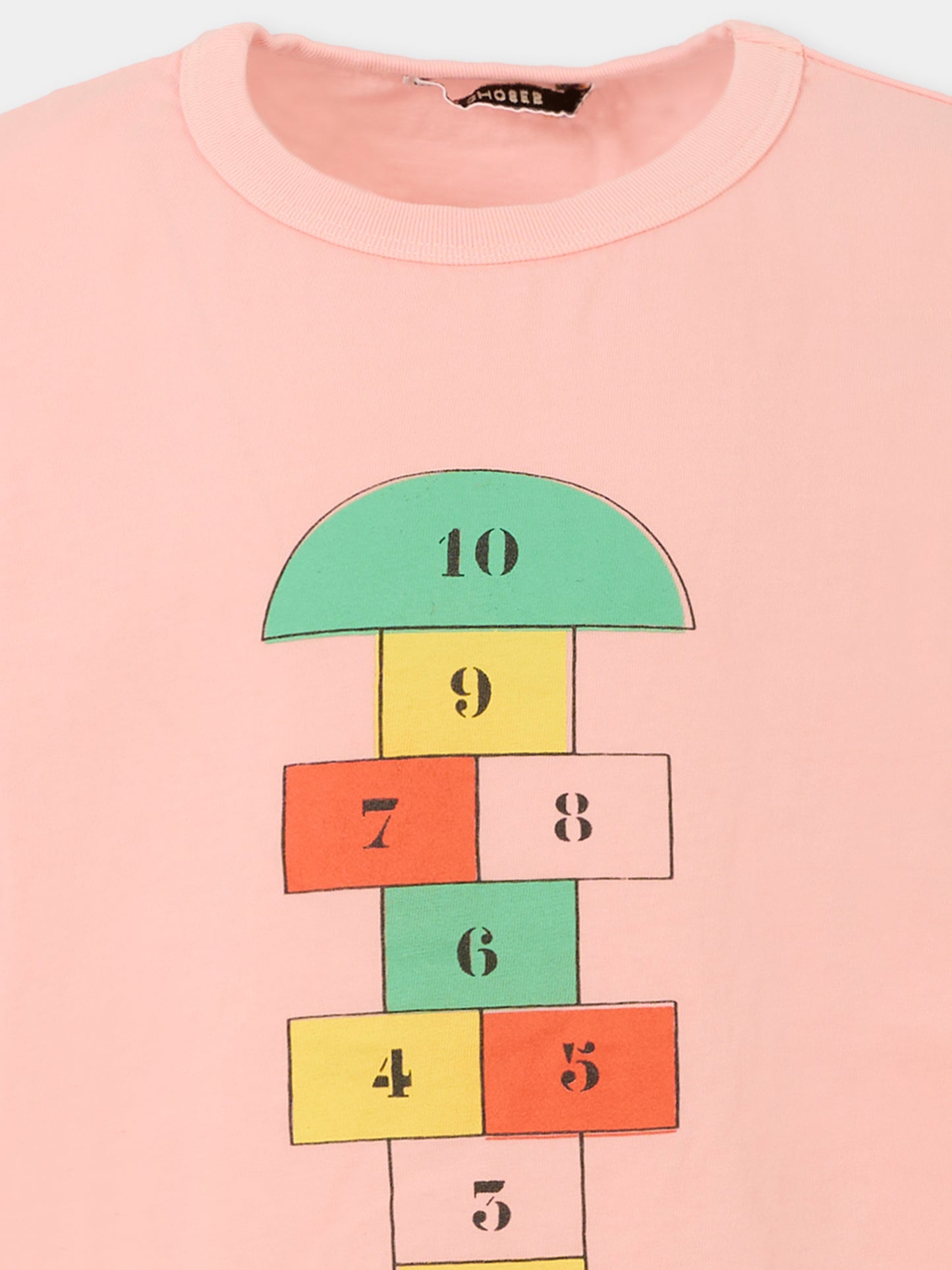 T-shirt rosa per bambina con gioco campana,Bobo Choses,B225AC143