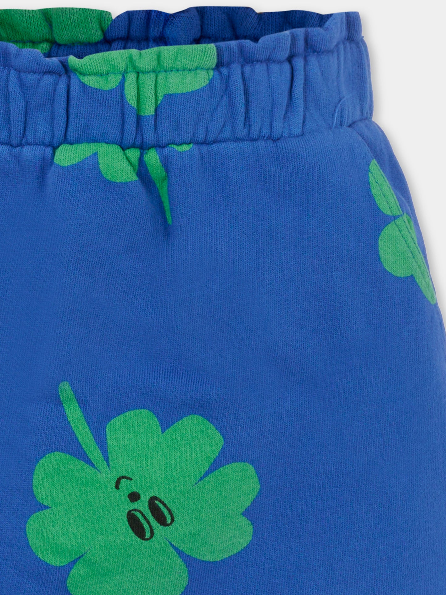 Gonna blu per bambina con quadrifoglio all over,Bobo Choses,B225AC104