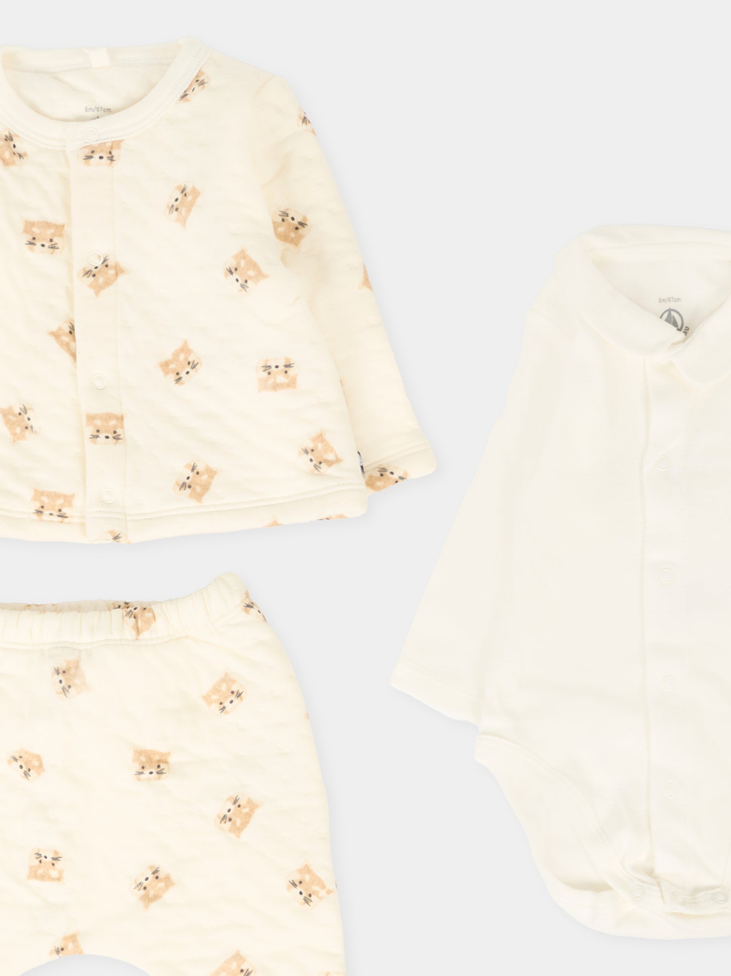 Completo nascita per neonata con panda,Petit Bateau,A0EKT 01