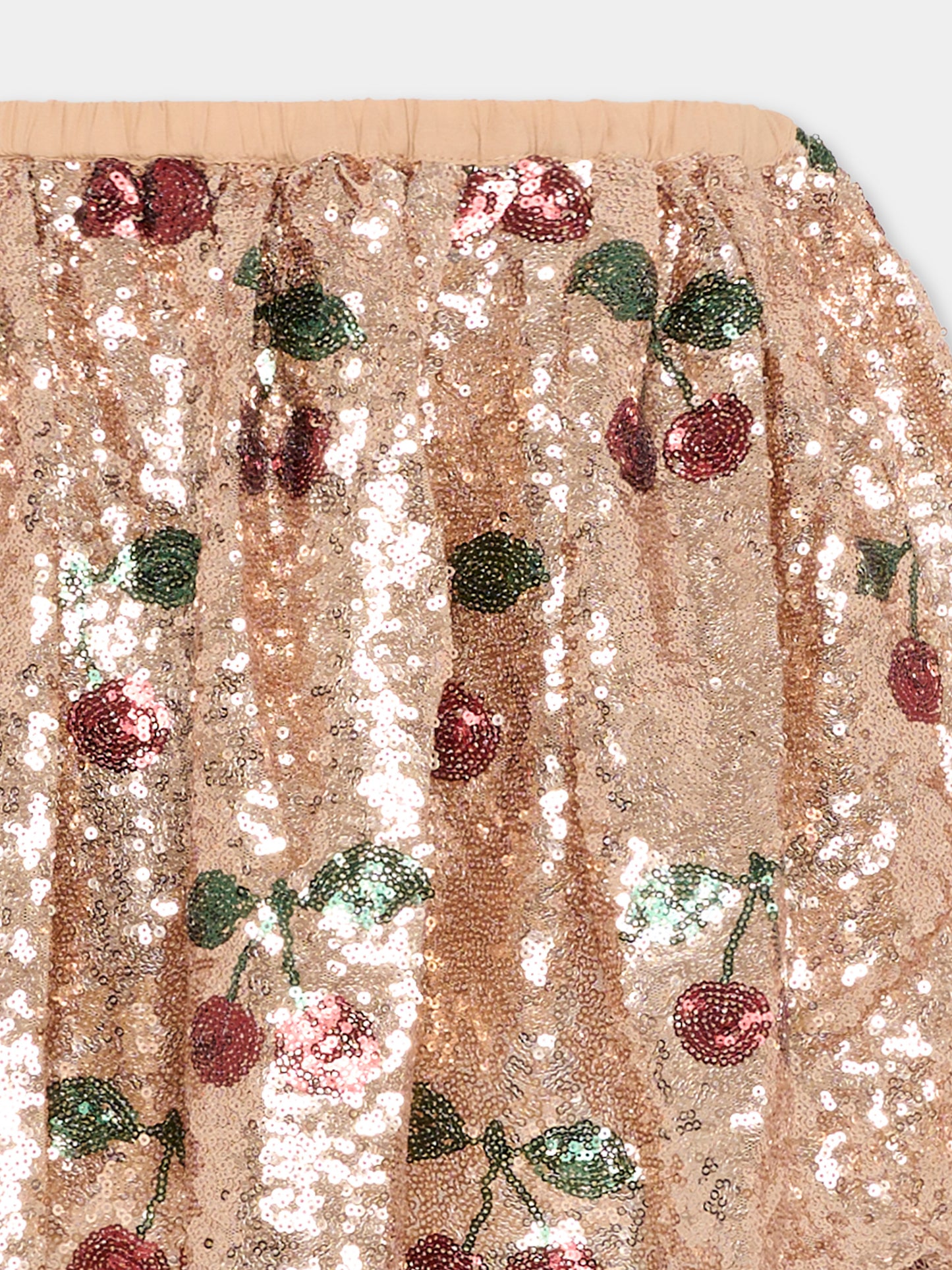 Gonna oro per bambina con ciliegie,Konges Sløjd,KS103992 MA GRANDE CERISE