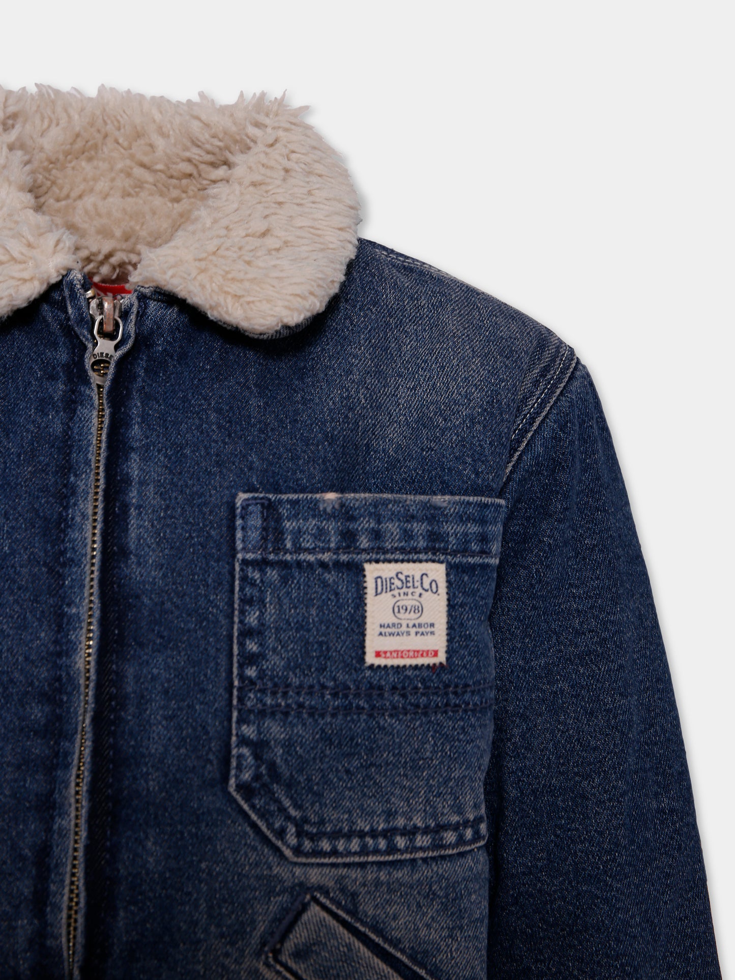 Giubbotto di jeans denim per bambino con logo,Diesel,J02506-KXBQC-K01