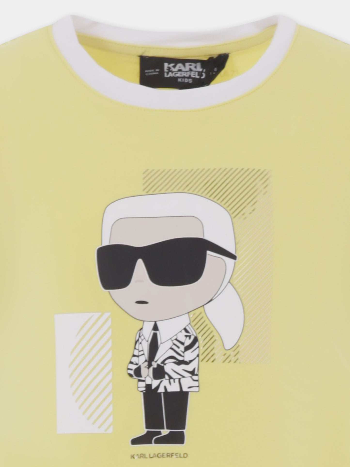 T-shirt gialla per bambina con Karl Lagerfeld