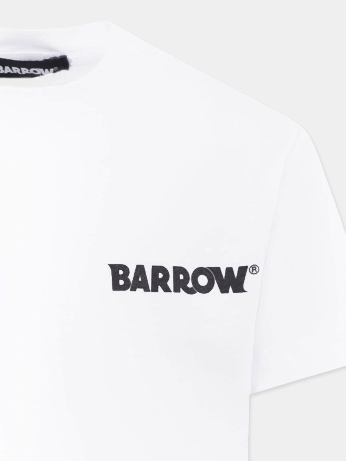 T-shirt bianca per bambini con smile e palma