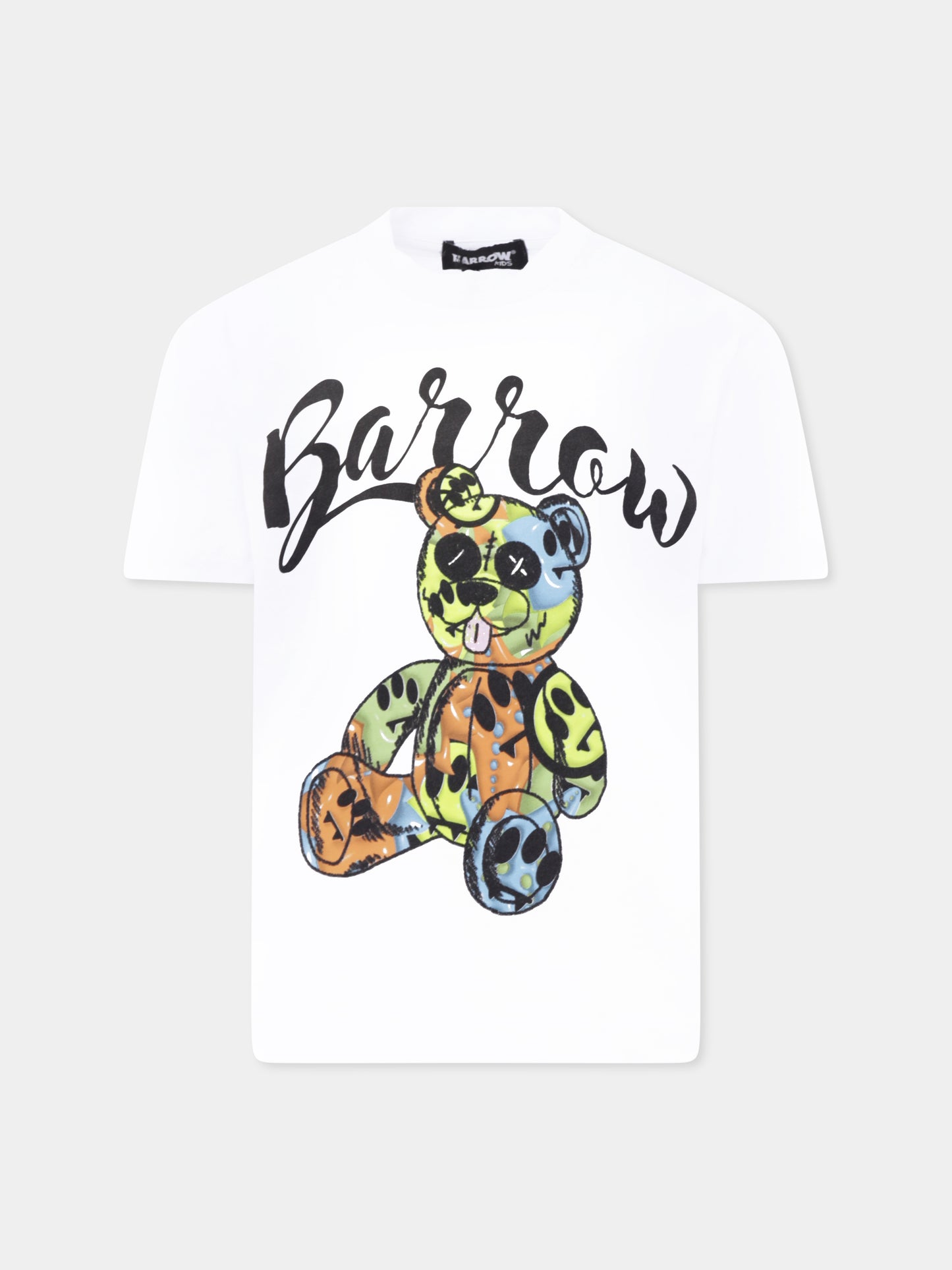 T-shirt bianca per bambini con stampa Bear