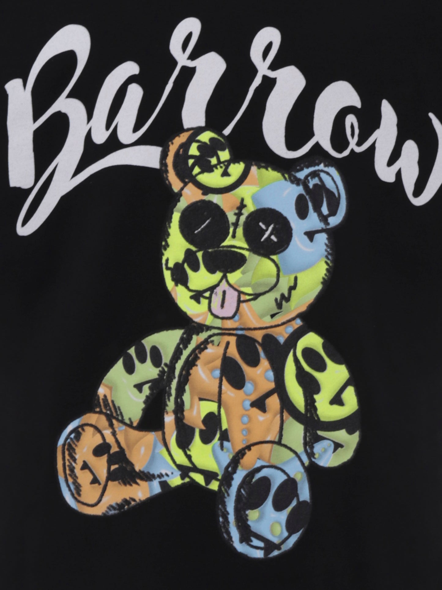 T-shirt nera per bambini con stampa Bear