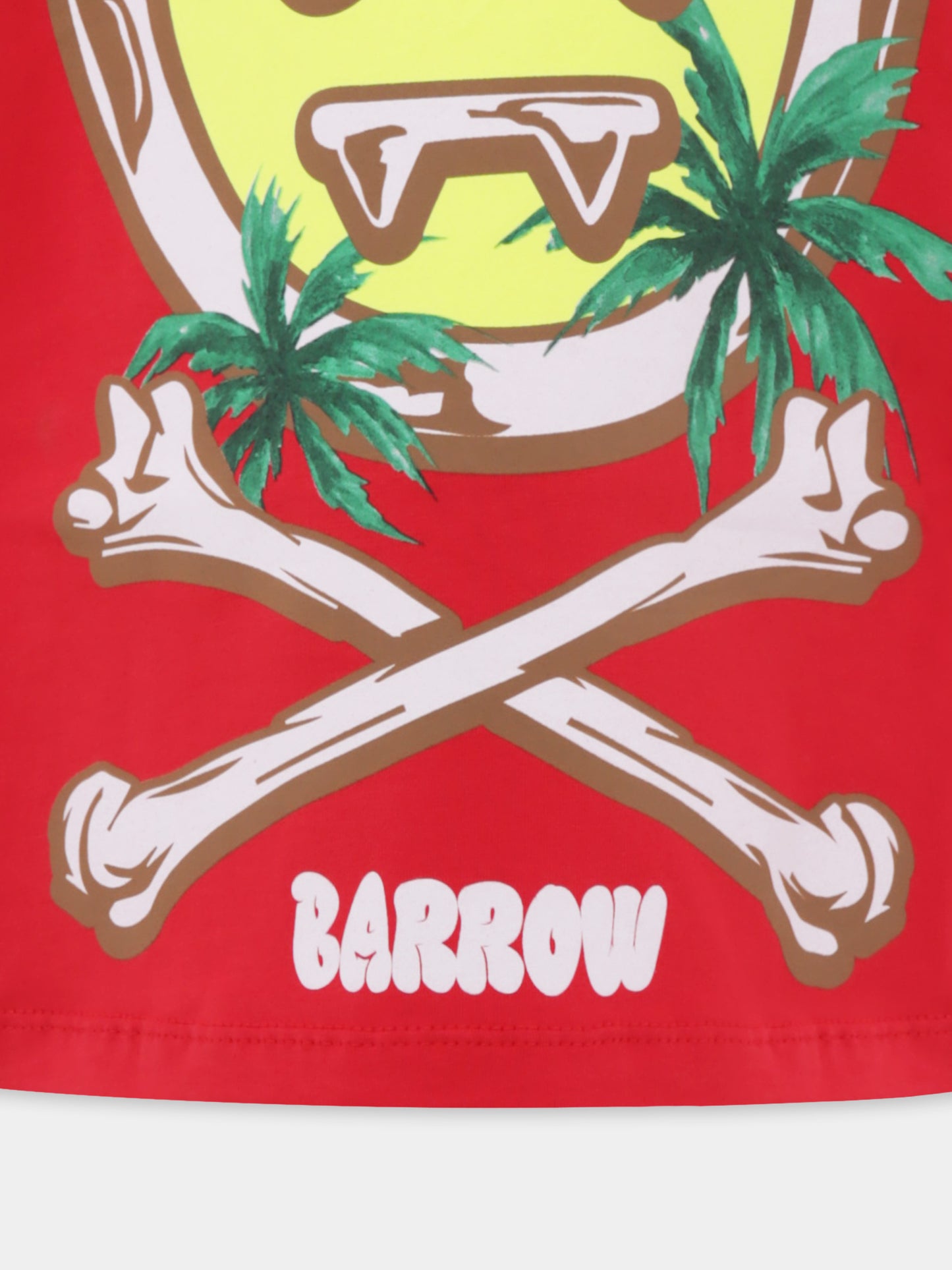 T-shirt rossa per bambini con smile