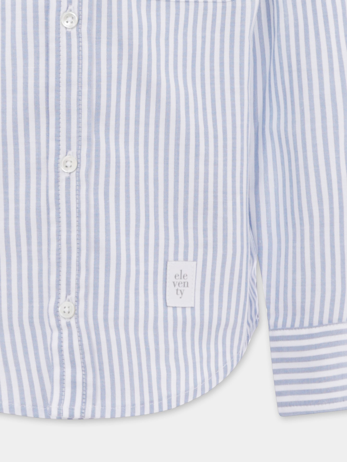 Camicia azzurra per bambino con logo