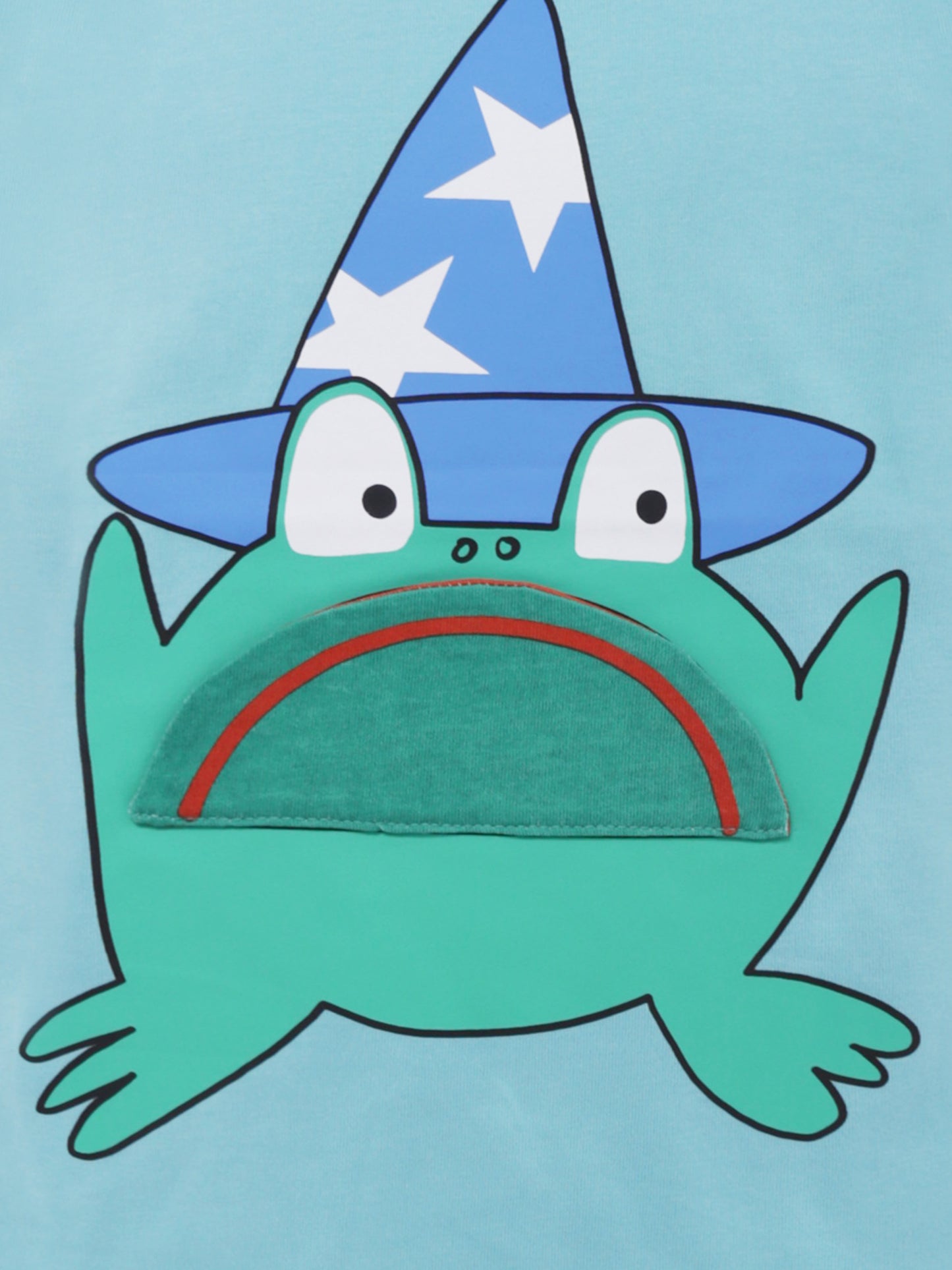 T-shirt azzurra per bambino con rana