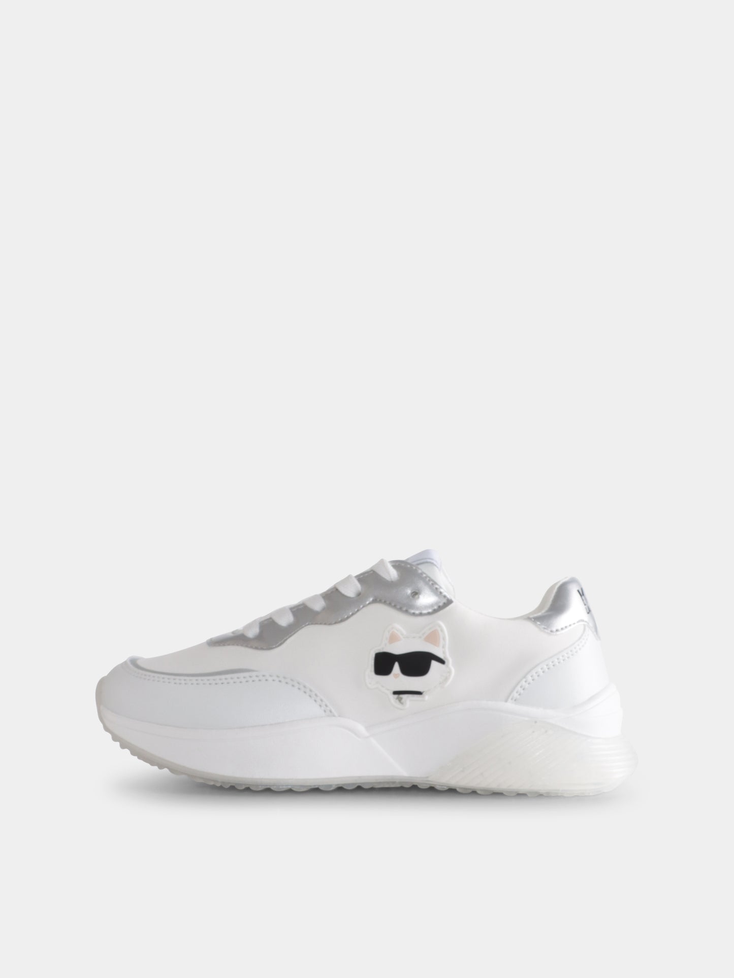 Sneakers bianche per bambina con Choupette,Karl Lagerfeld Kids,Z30373 10P