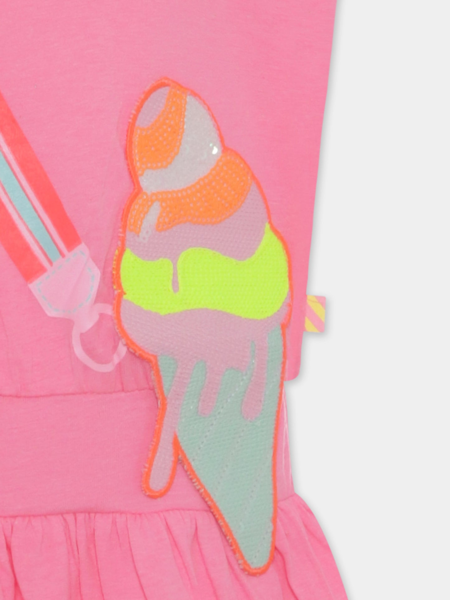 Vestito rosa per bambina con gelato,Billieblush,U20970 47A