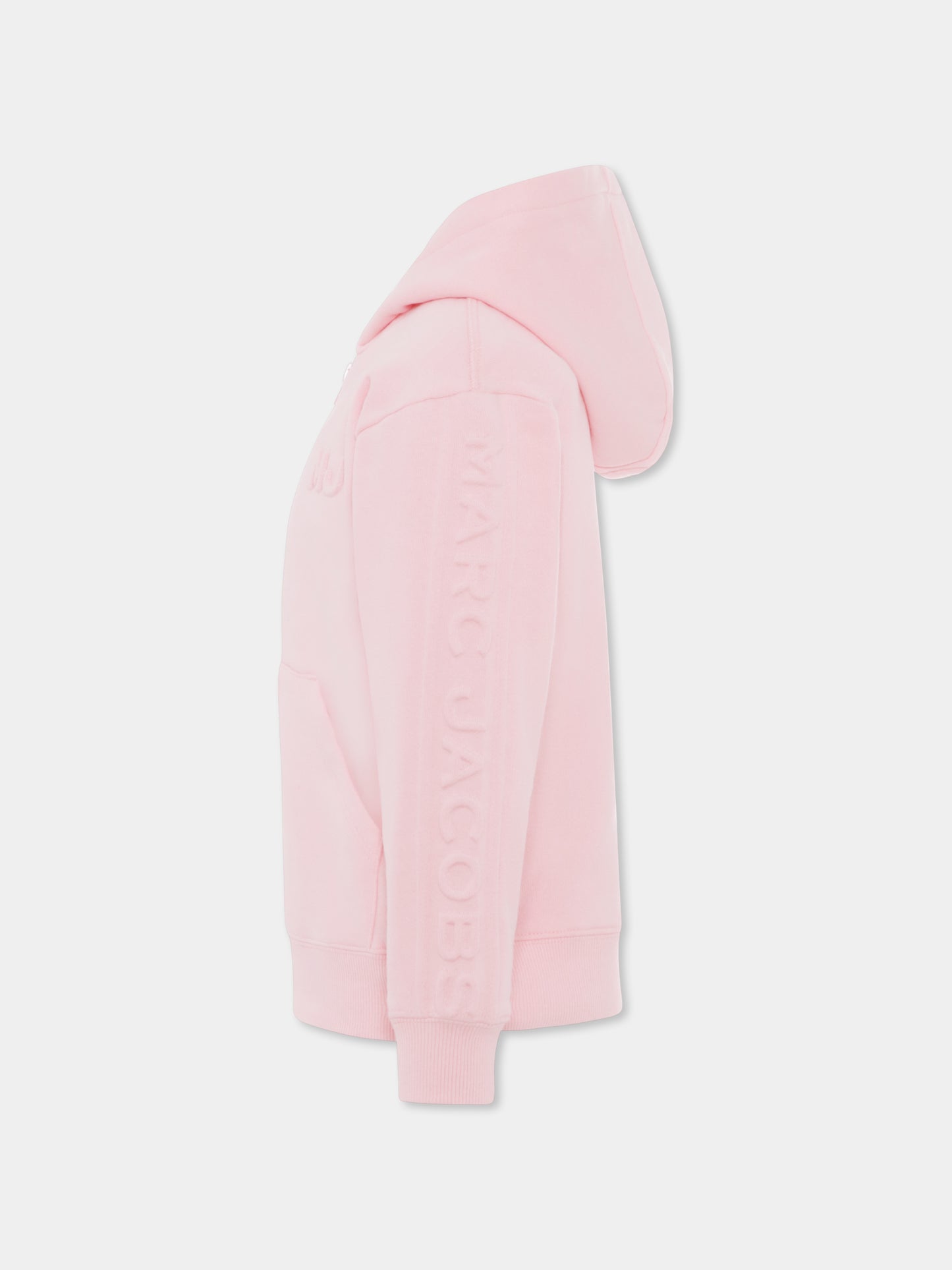 Felpa rosa per bambina con logo,Marc Jacobs,W60034 45T
