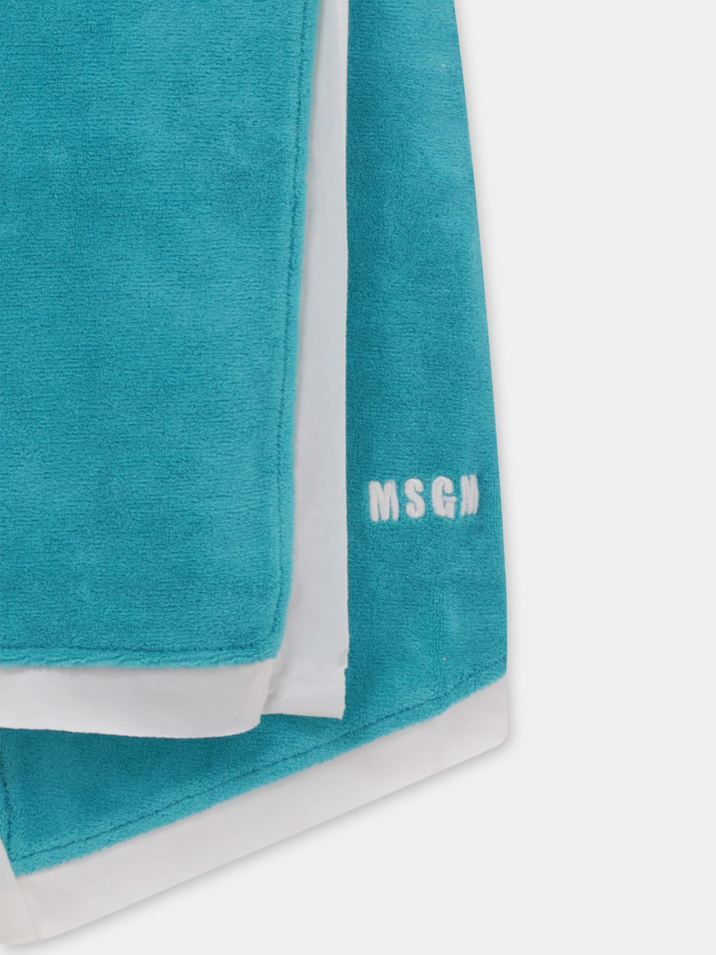 Gonna celeste per bambina con logo