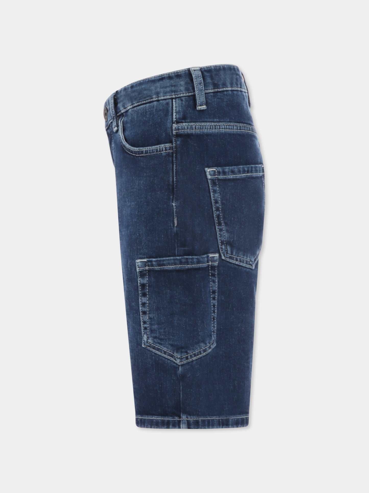 Shorts denim per bambino con logo,Boss,J50990 Z07