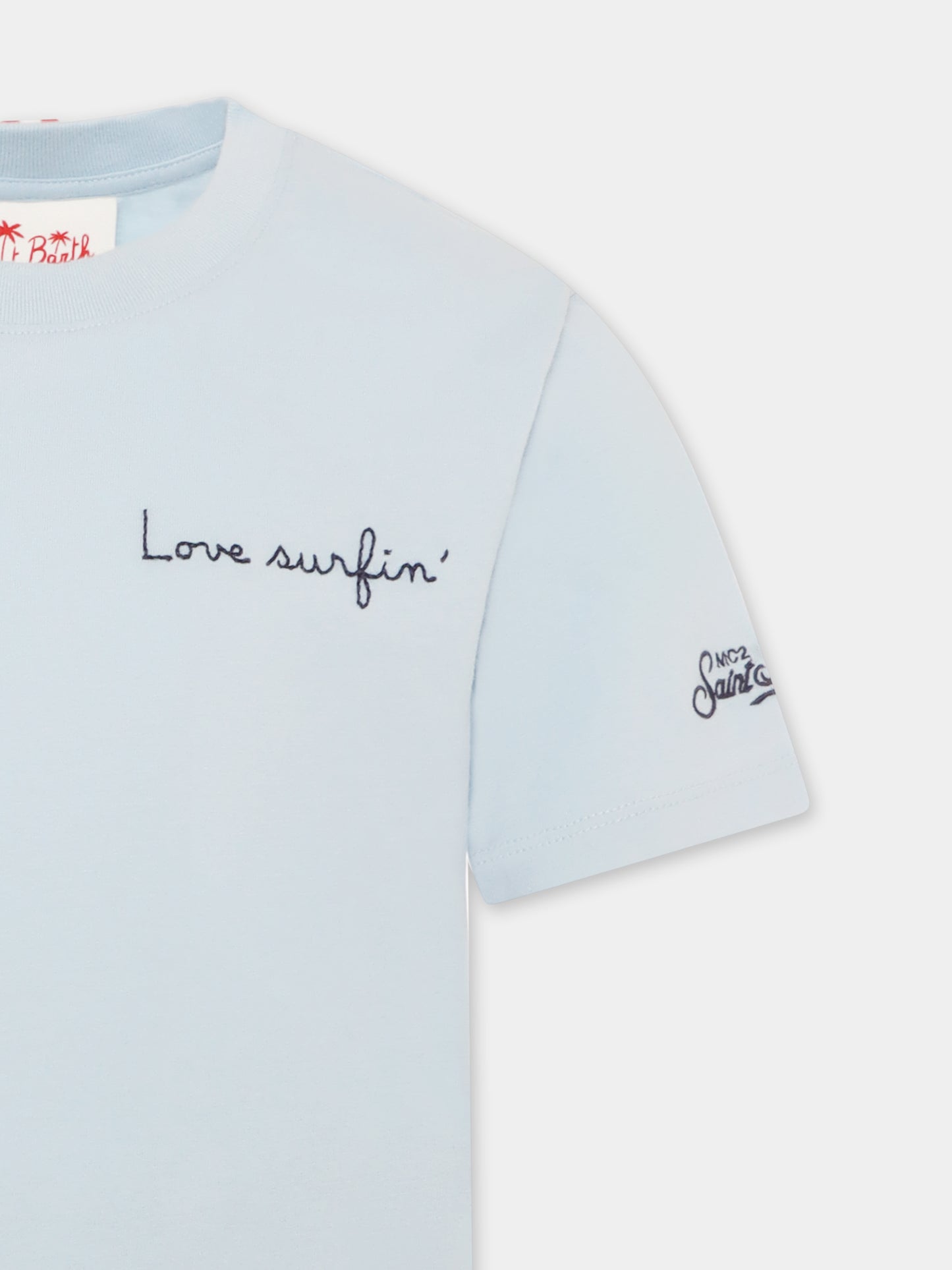 T-shirt celeste per bambino con Bart Simpson