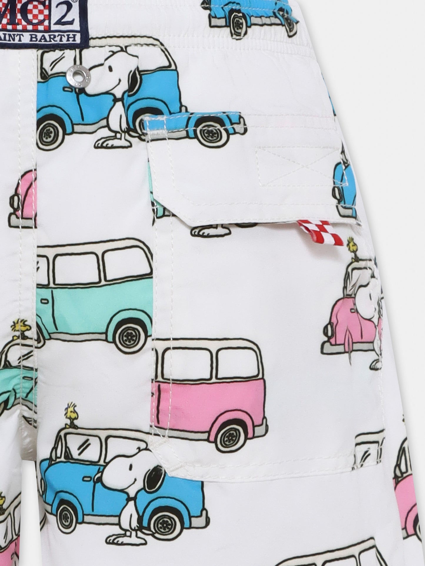 Boxer mare multicolor per bambino con Snoopy