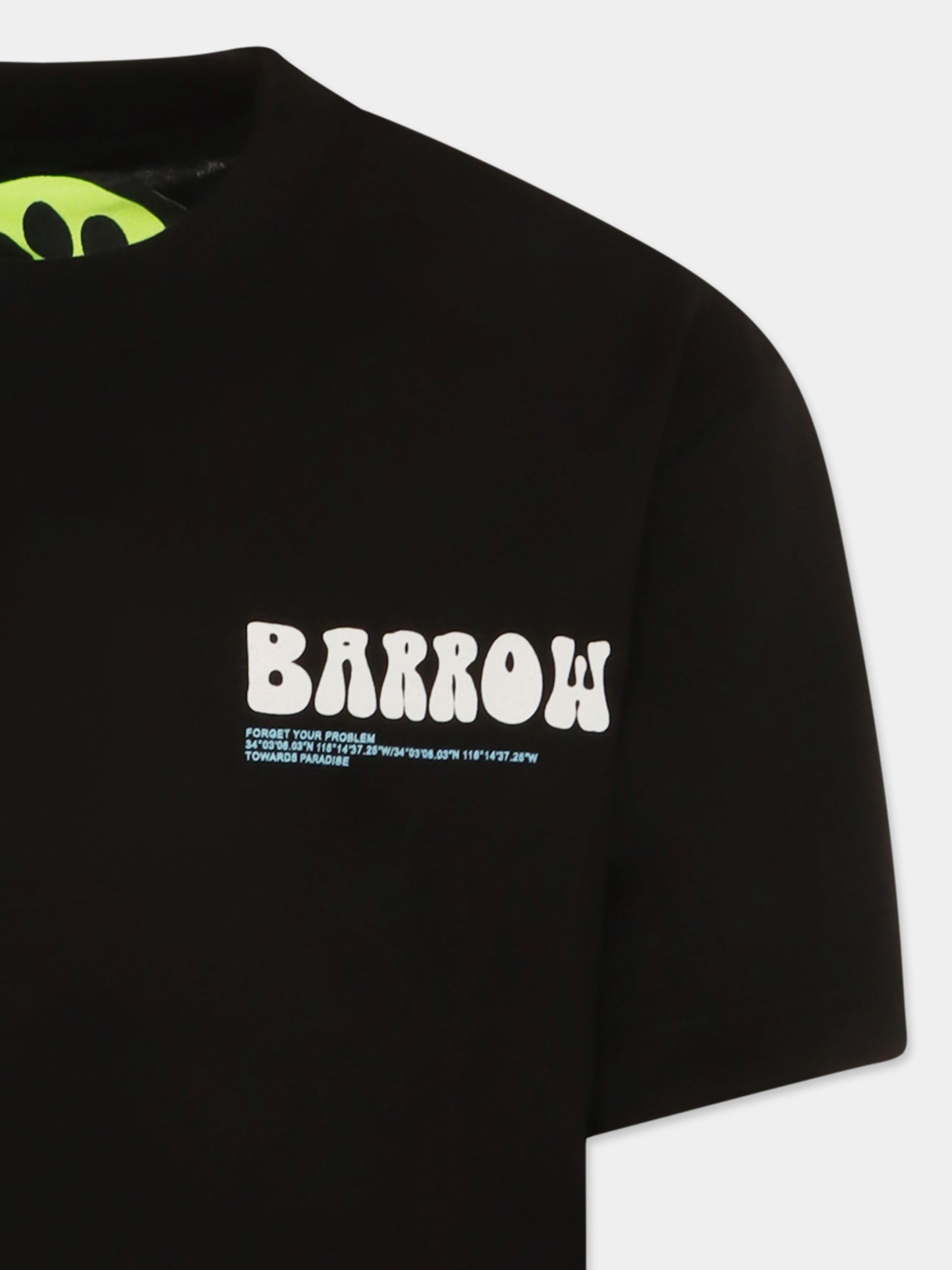 T-shirt nera per bambini con logo e stampa Bear,Barrow,S5BKJUTH069 110