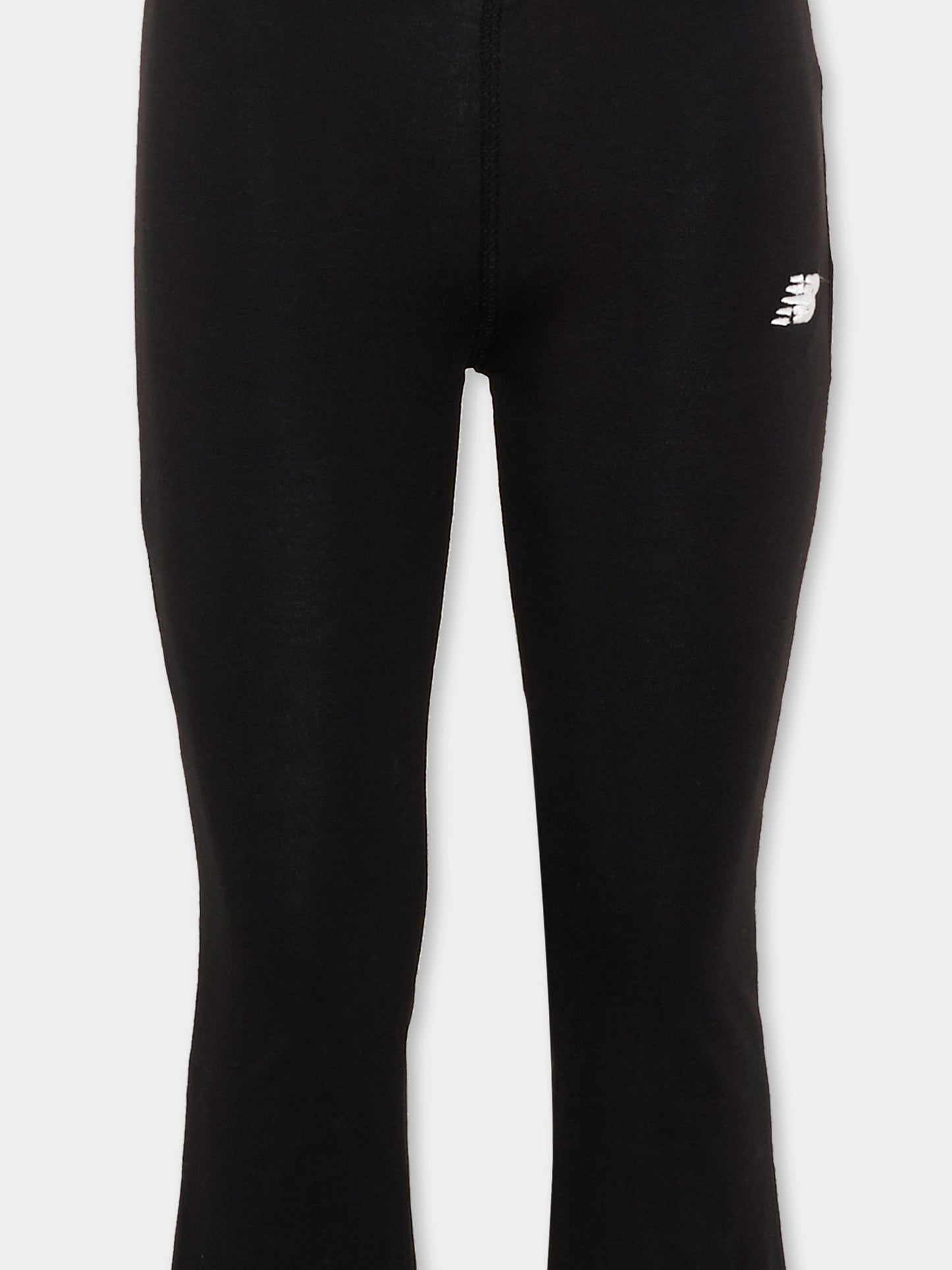 Leggings neri per bambina con logo,New Balance,YB61V2SE BK