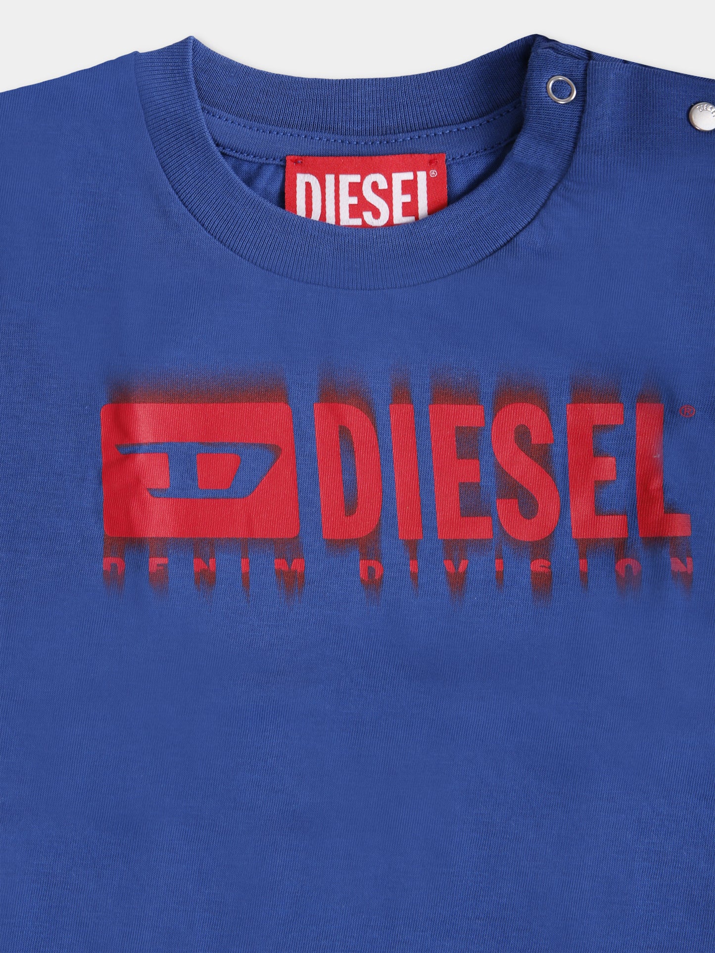 T-shirt blu per neonato con logo,Diesel,K00569 00YI9 K843