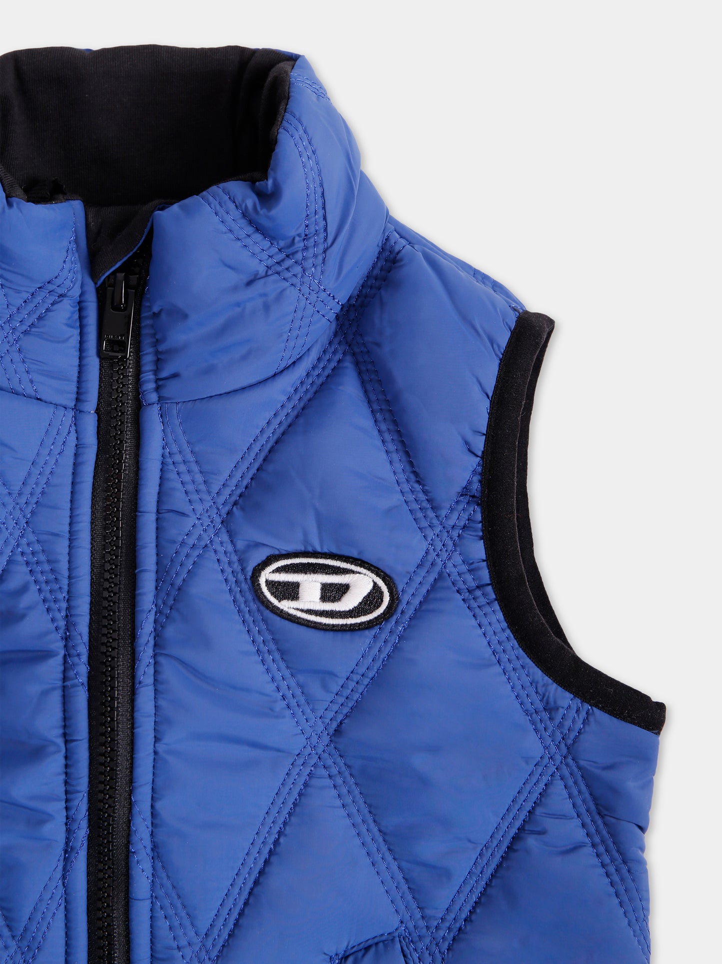 Gilet blu per neonato con logo
