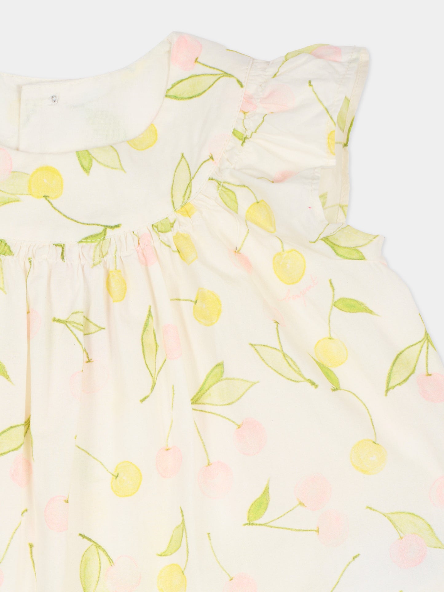 Camicia avorio per neonata con ciliegie,Bonpoint,S06XBLW00001 625