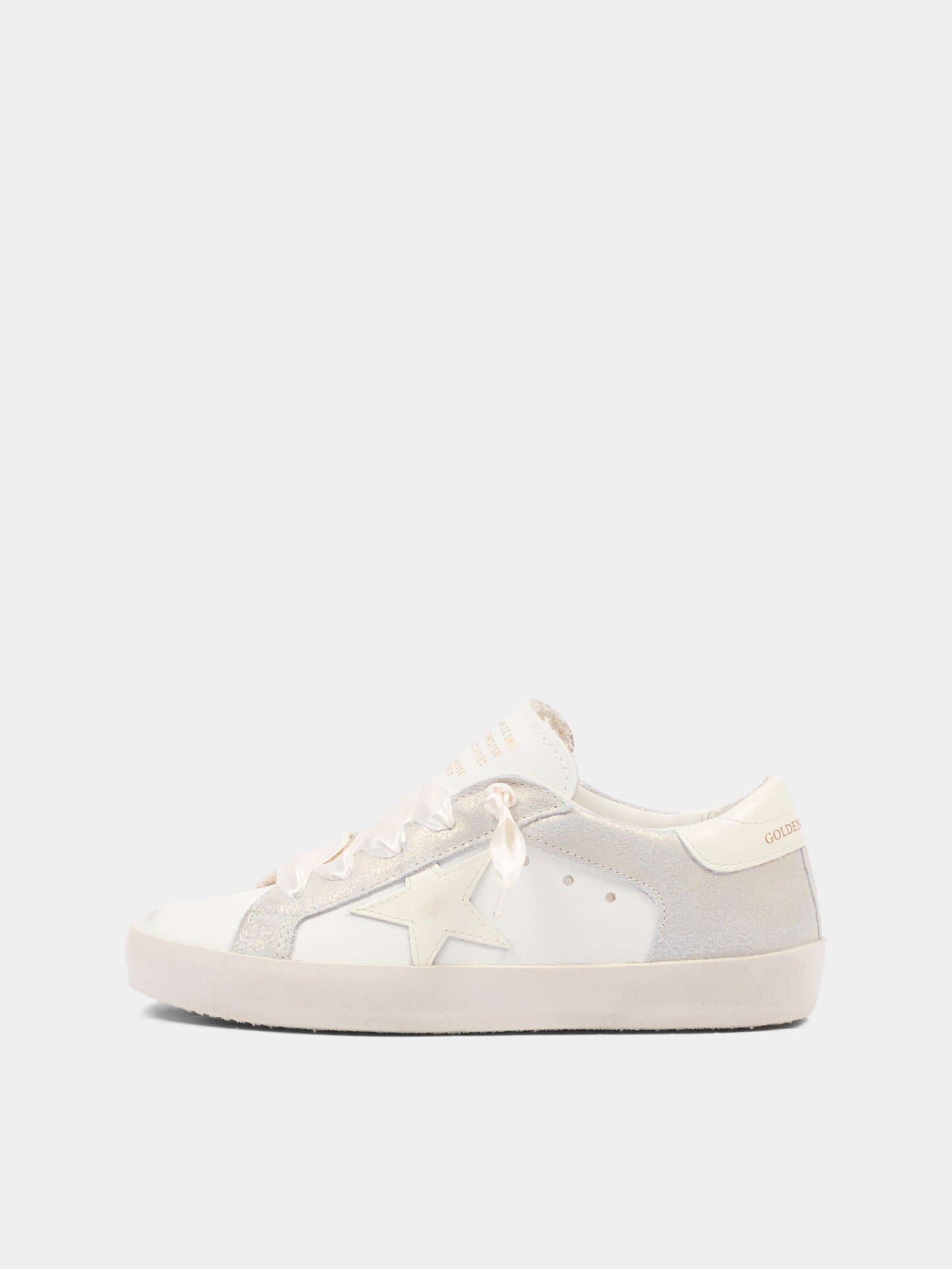 Sneakers Super Star bianche per bambina con stella,Golden Goose,GYF00103 F008026 10847