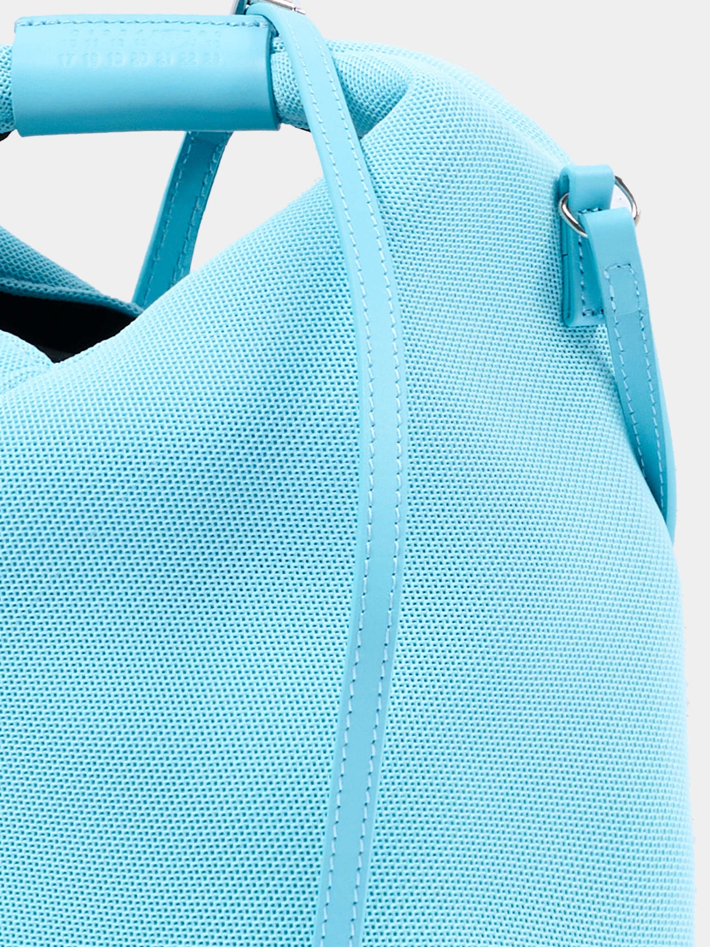 Borsa azzurra per bambina con logo,Mm6 Maison Margiela,M60921 P6414 T6299