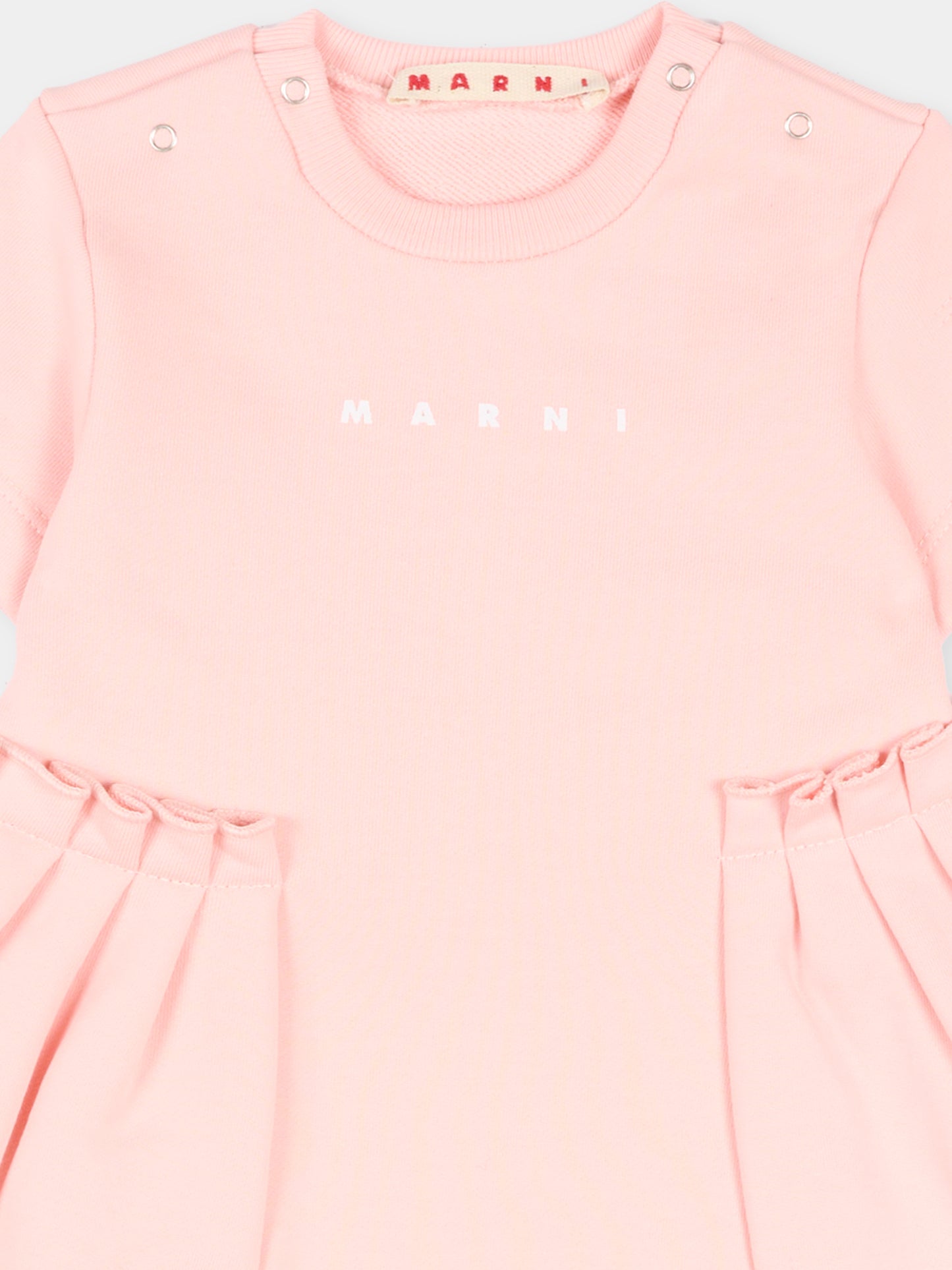 Vestito rosa per neonata con logo,Marni Kids,M01802 M00V0 0M351