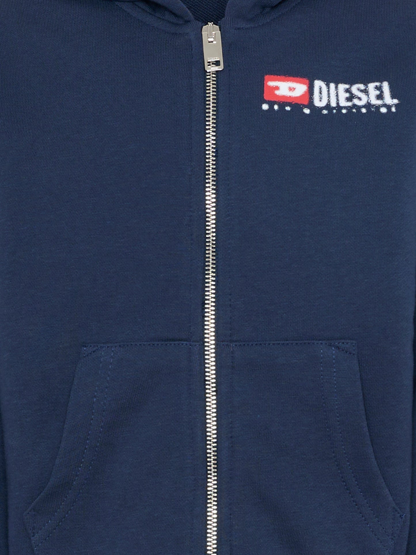 Felpa blu per bambini con logo,Diesel,J02484 KYAZ3 K8AT