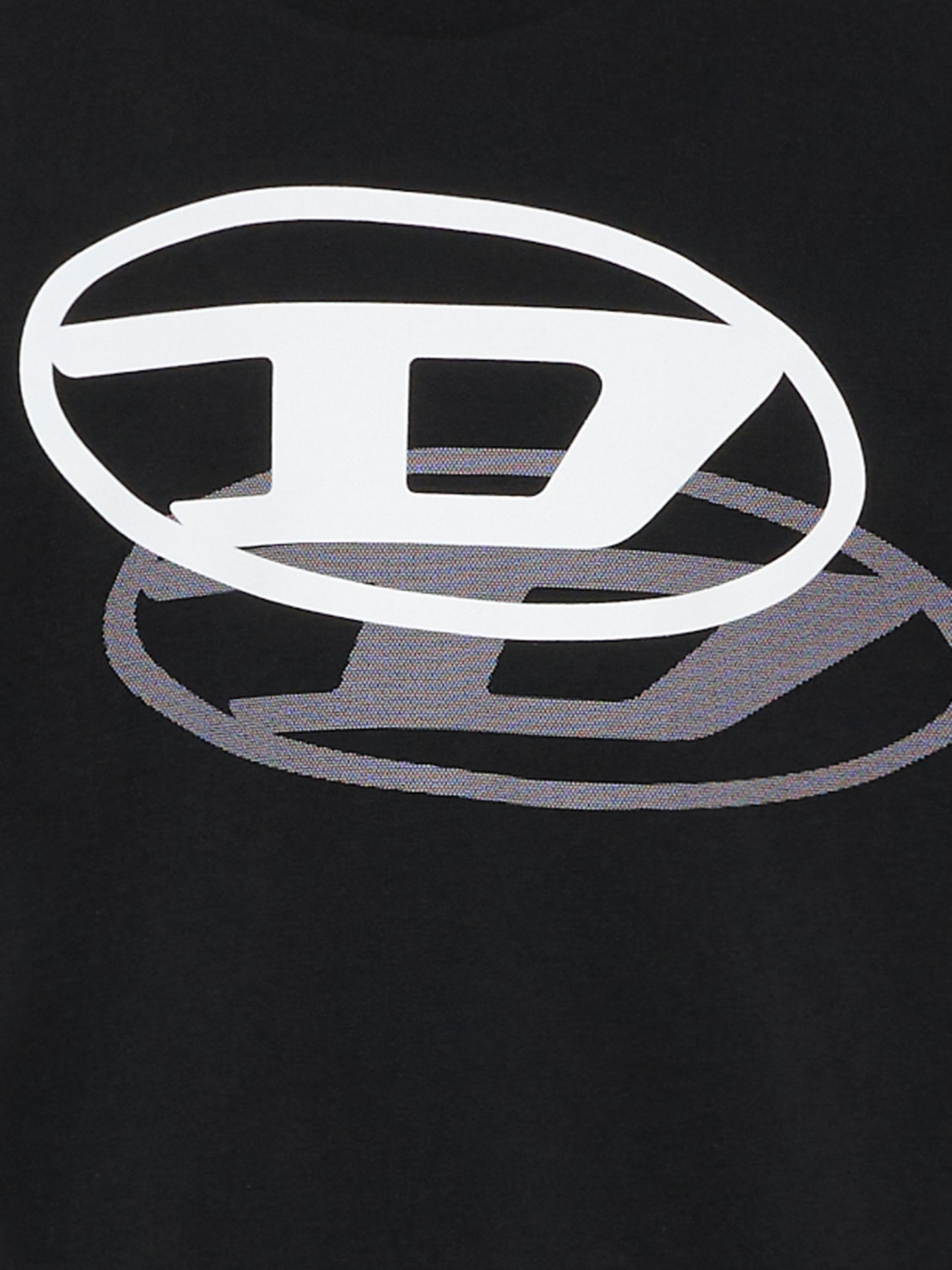 T-shirt nera per bambini con loghi,Diesel,J02601 00YI9 K900