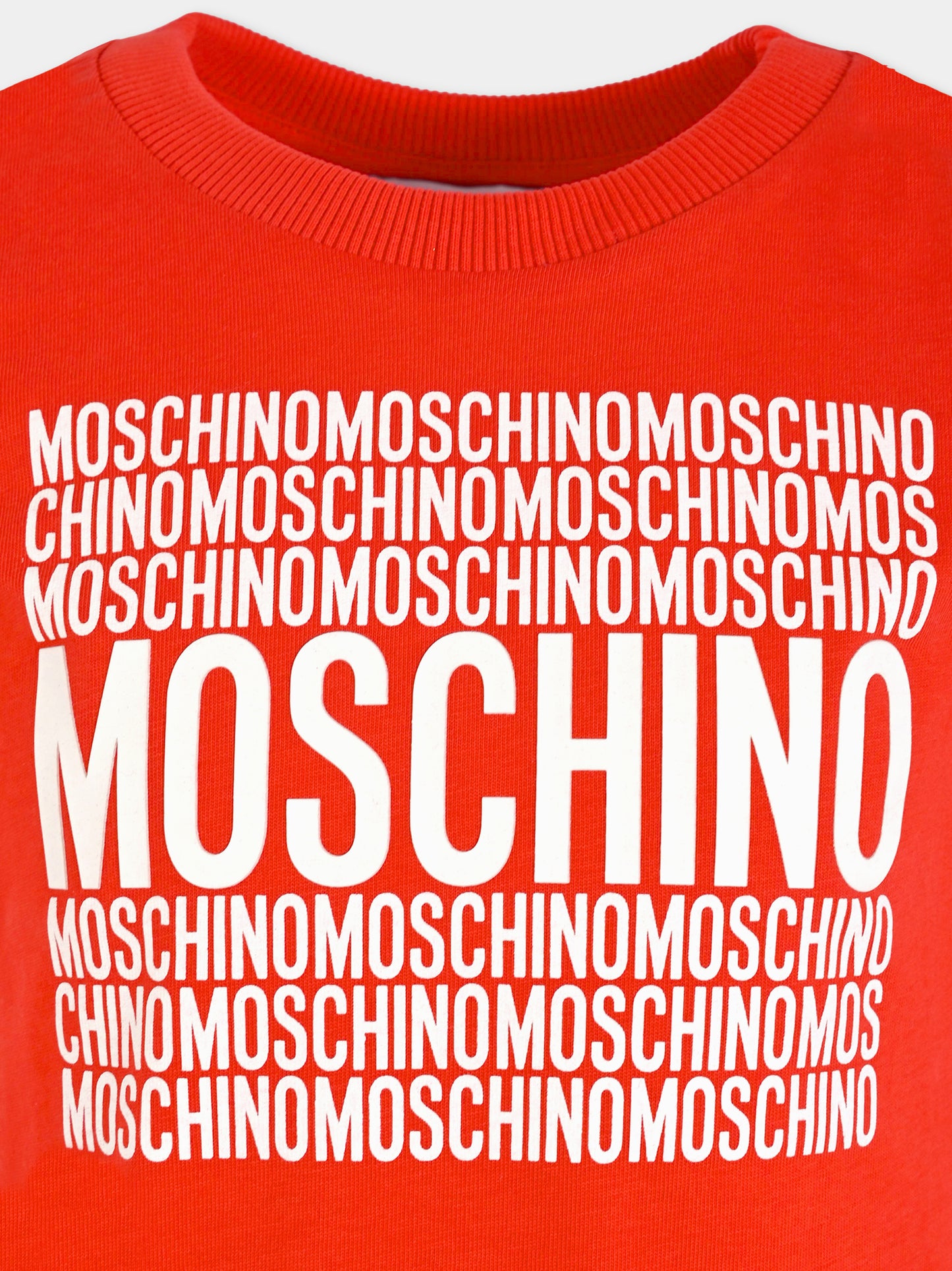 T-shirt rossa per bambini con logo,Moschino Kids,H6M04K LAA01 50109
