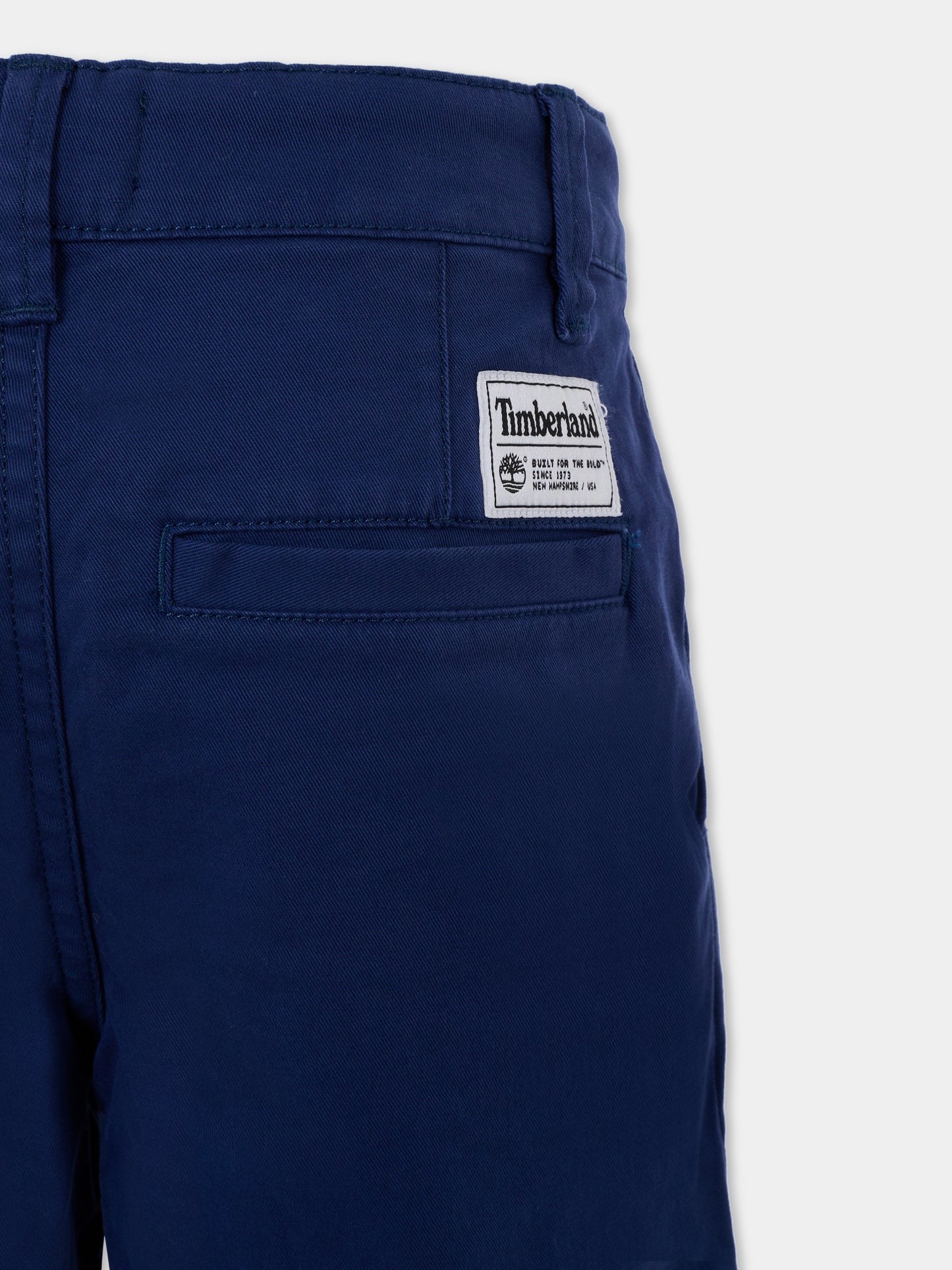 Shorts blu per bambino con logo,Timberland,T60453 84N
