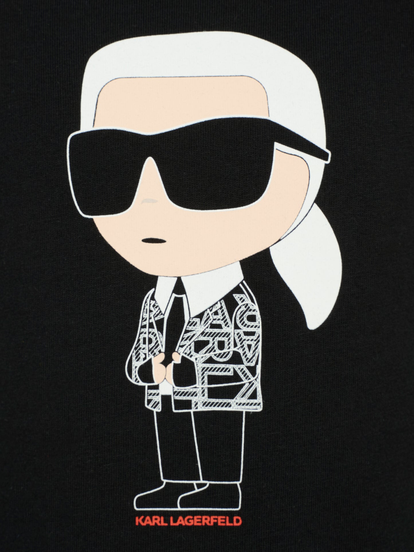 T-shirt nera per bambini con Karl Lagerfeld,Karl Lagerfeld Kids,Z30438 09B