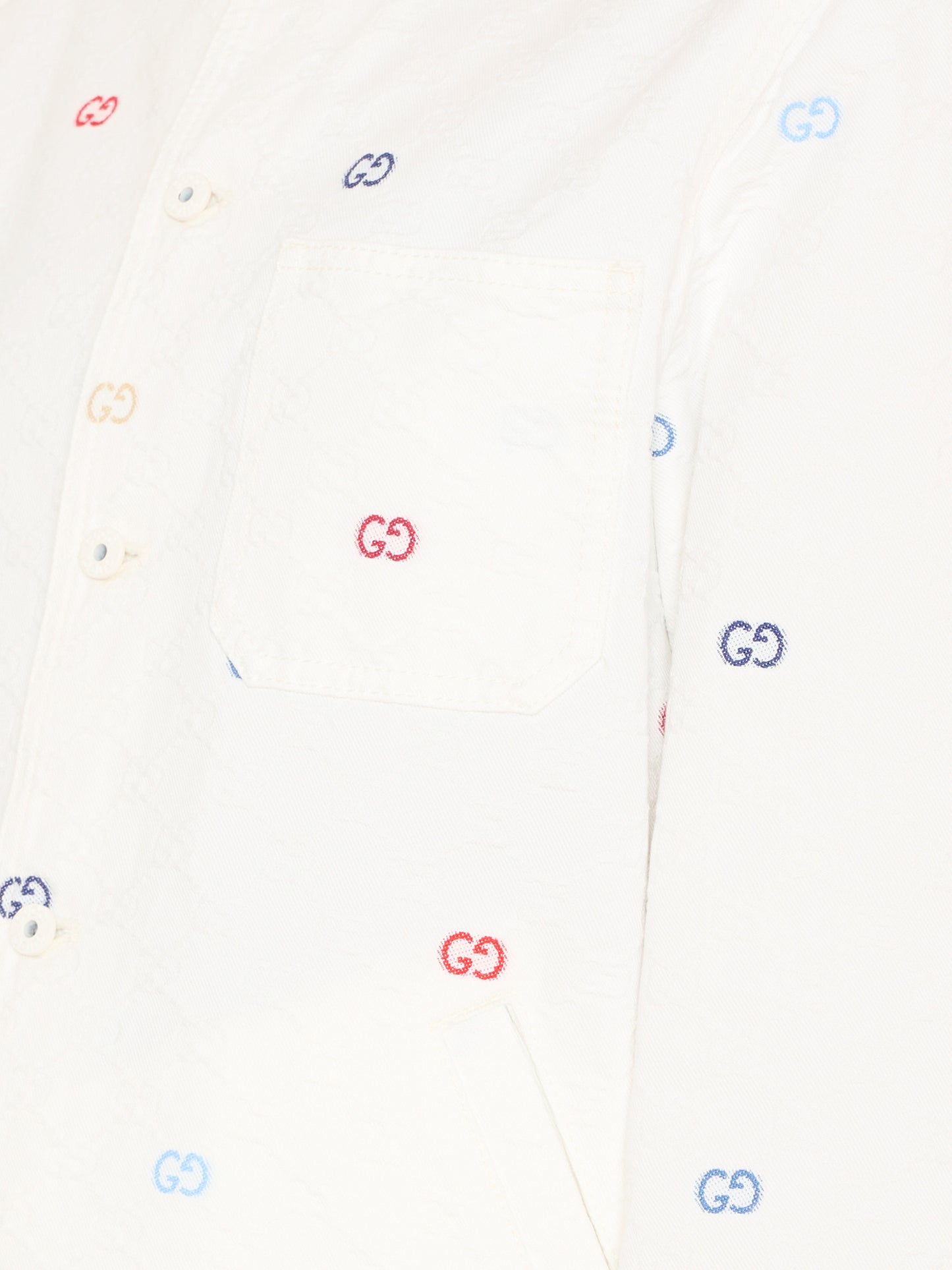 Giubbotto bianco per bambini con monogram,Gucci Kids,826640 XDDFC 9066