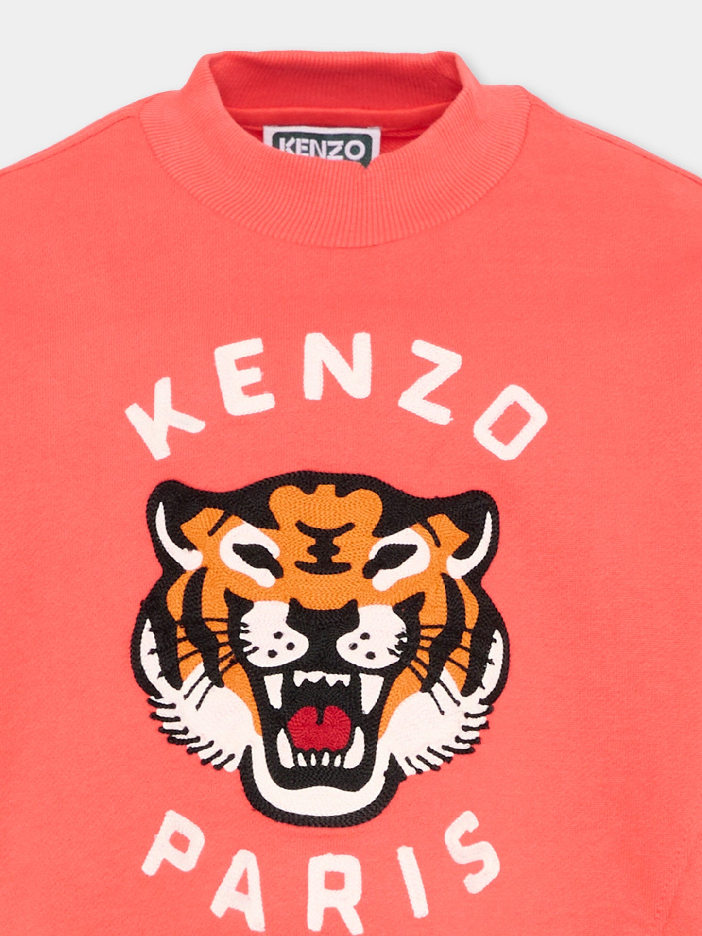 Felpa rossa Kenzo Tiger per bambini,Kenzo Kids,K61798 976