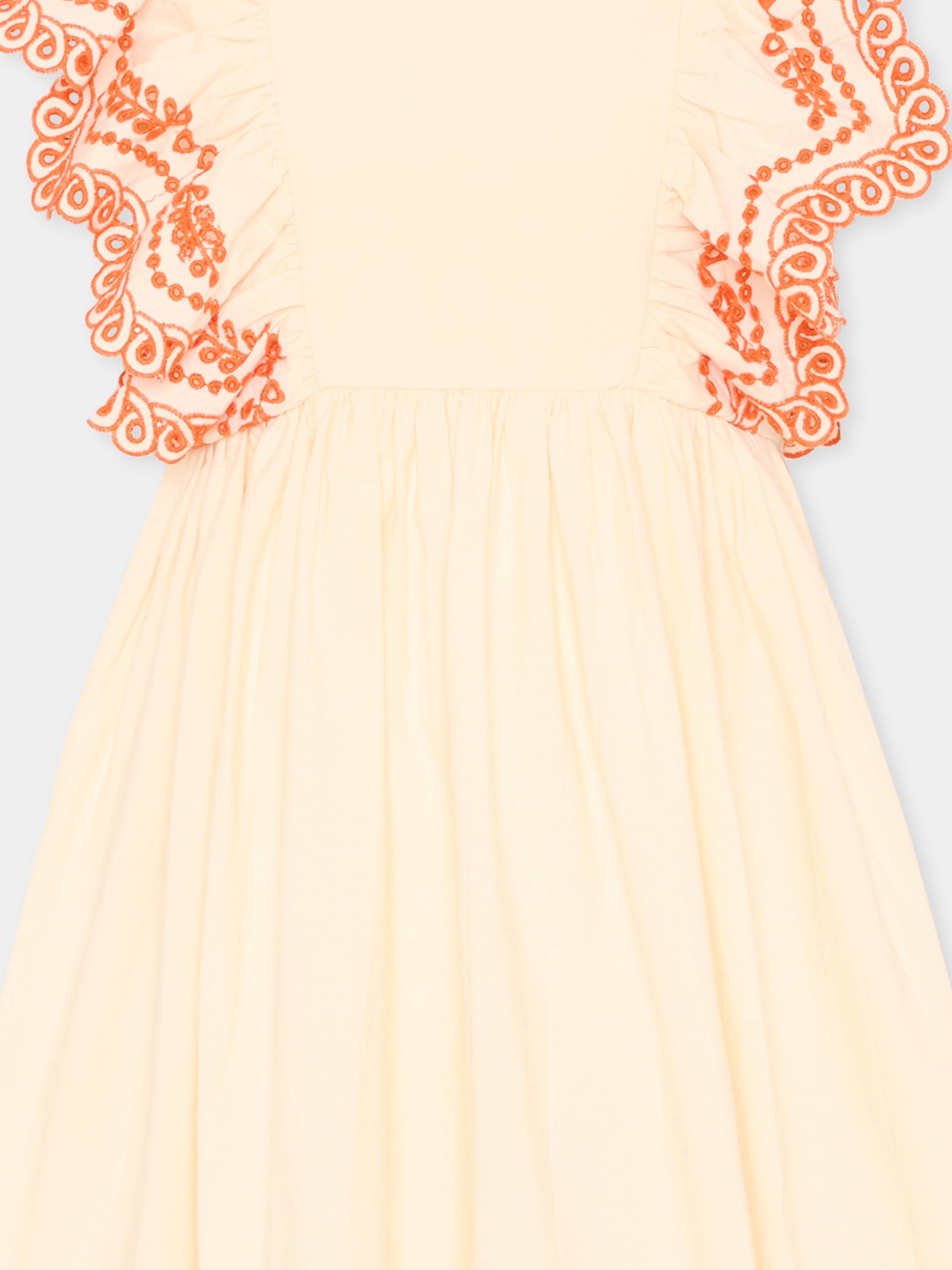 Vestito avorio Clementine per bambina ricamato,Molo,2S26E107 2444