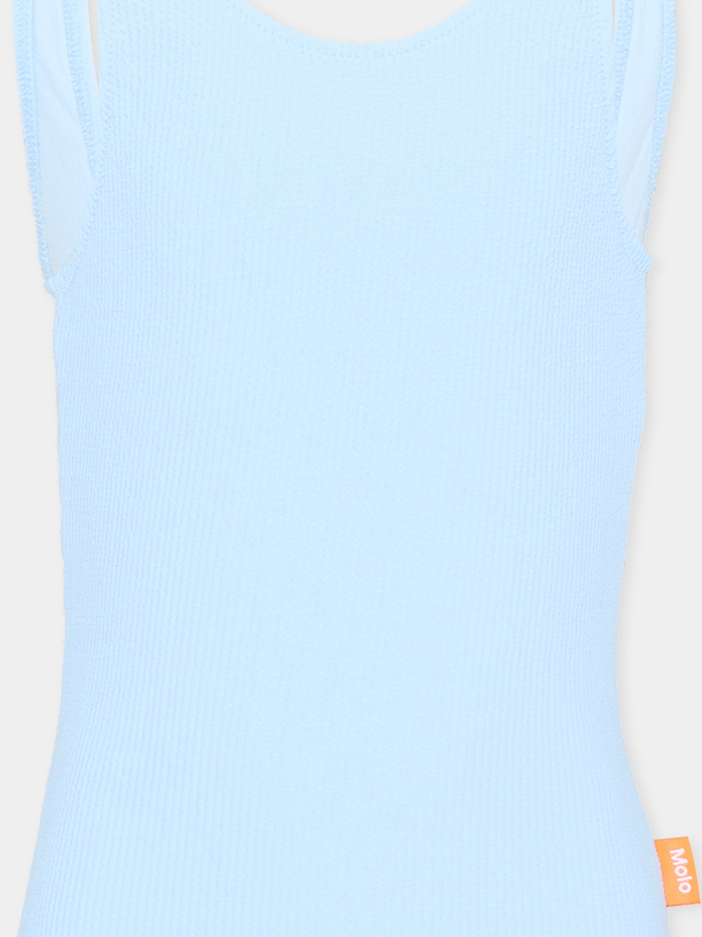 Costume intero celeste Nika Crepe per bambina,Molo,8S26P510 5637