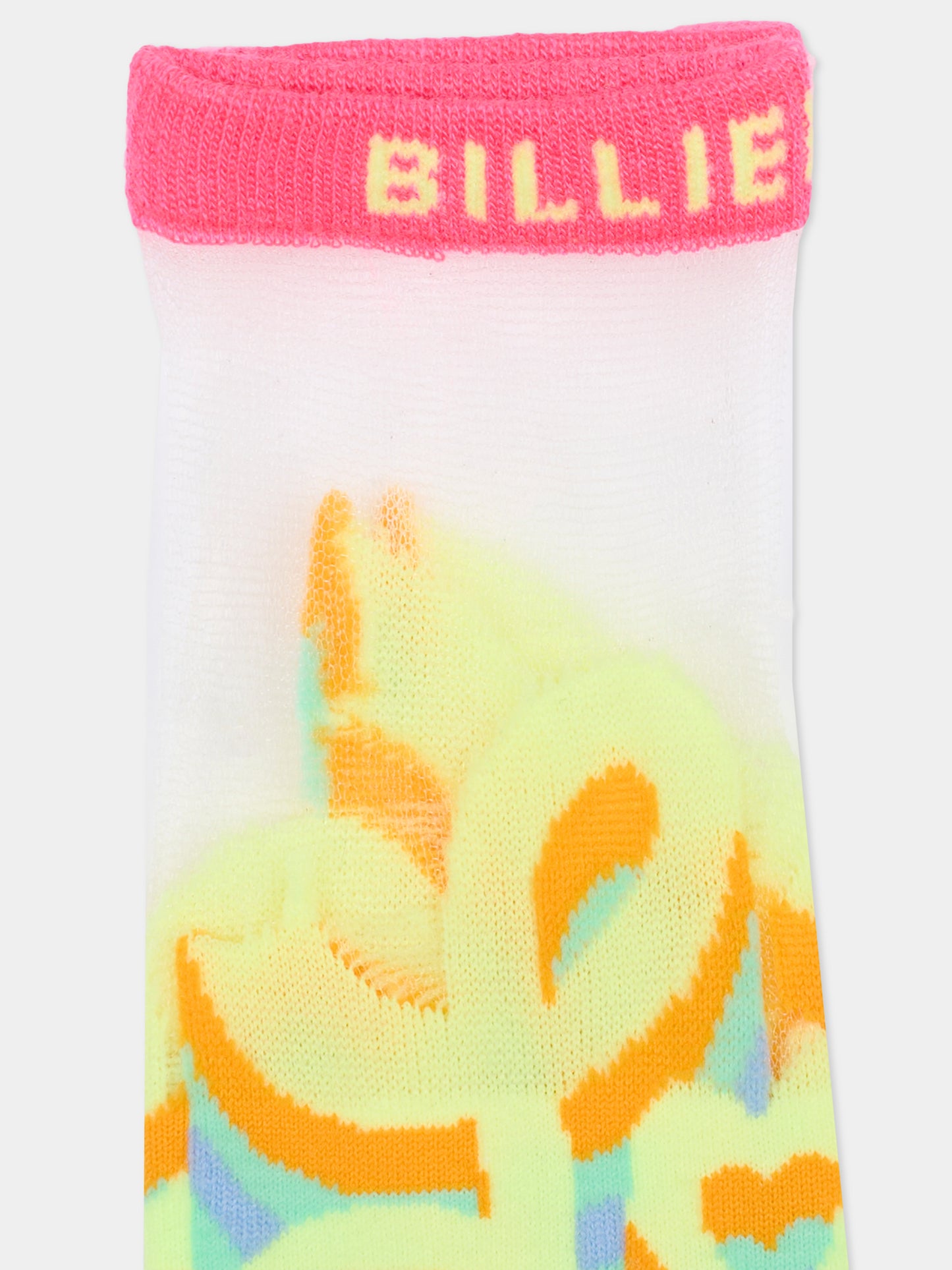 Calzini fucsia per bambina con scritta,Billieblush,U22025 499