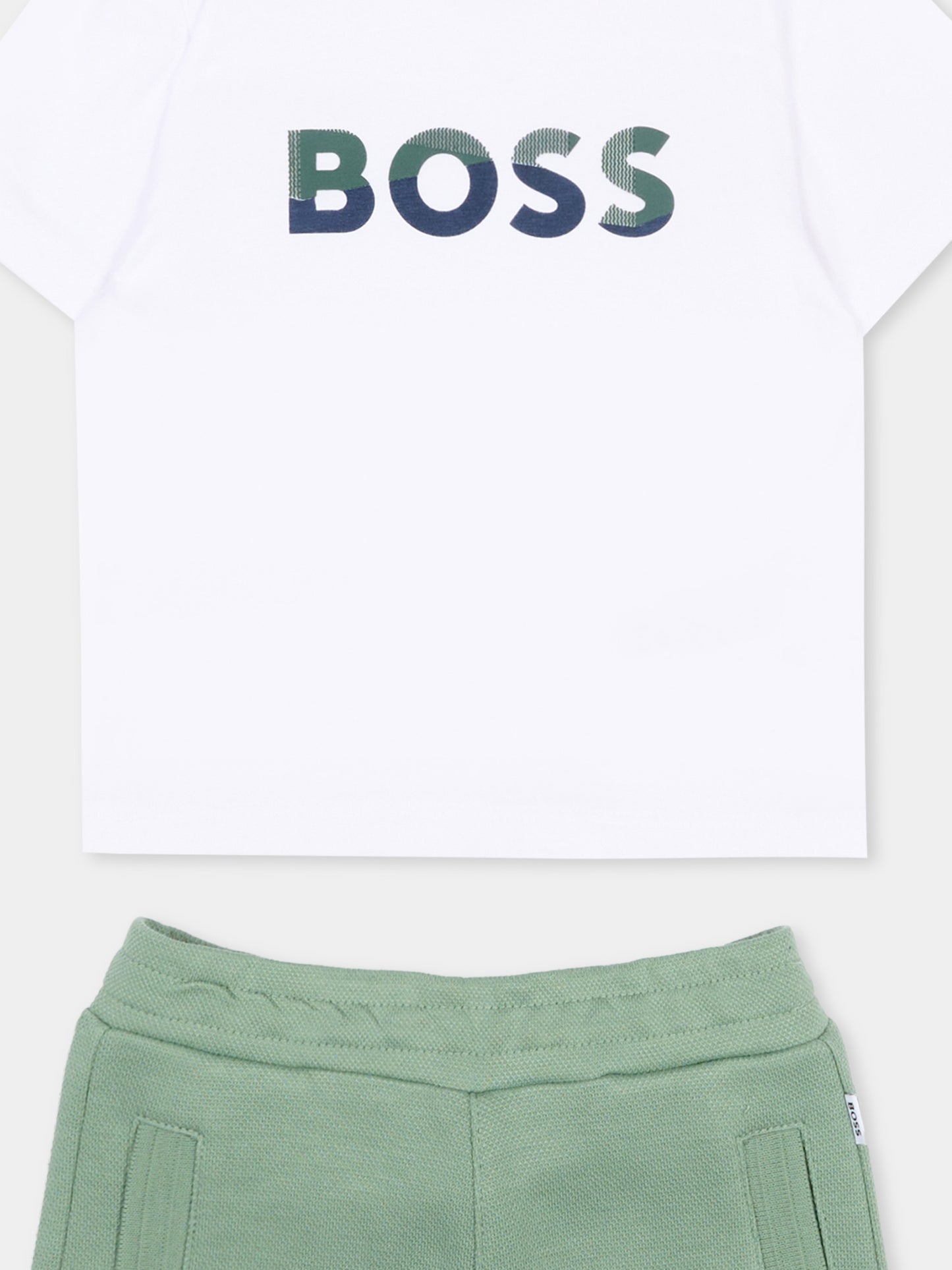 Completo sportivo multicolor per neonato con logo,Boss,J52851 64U