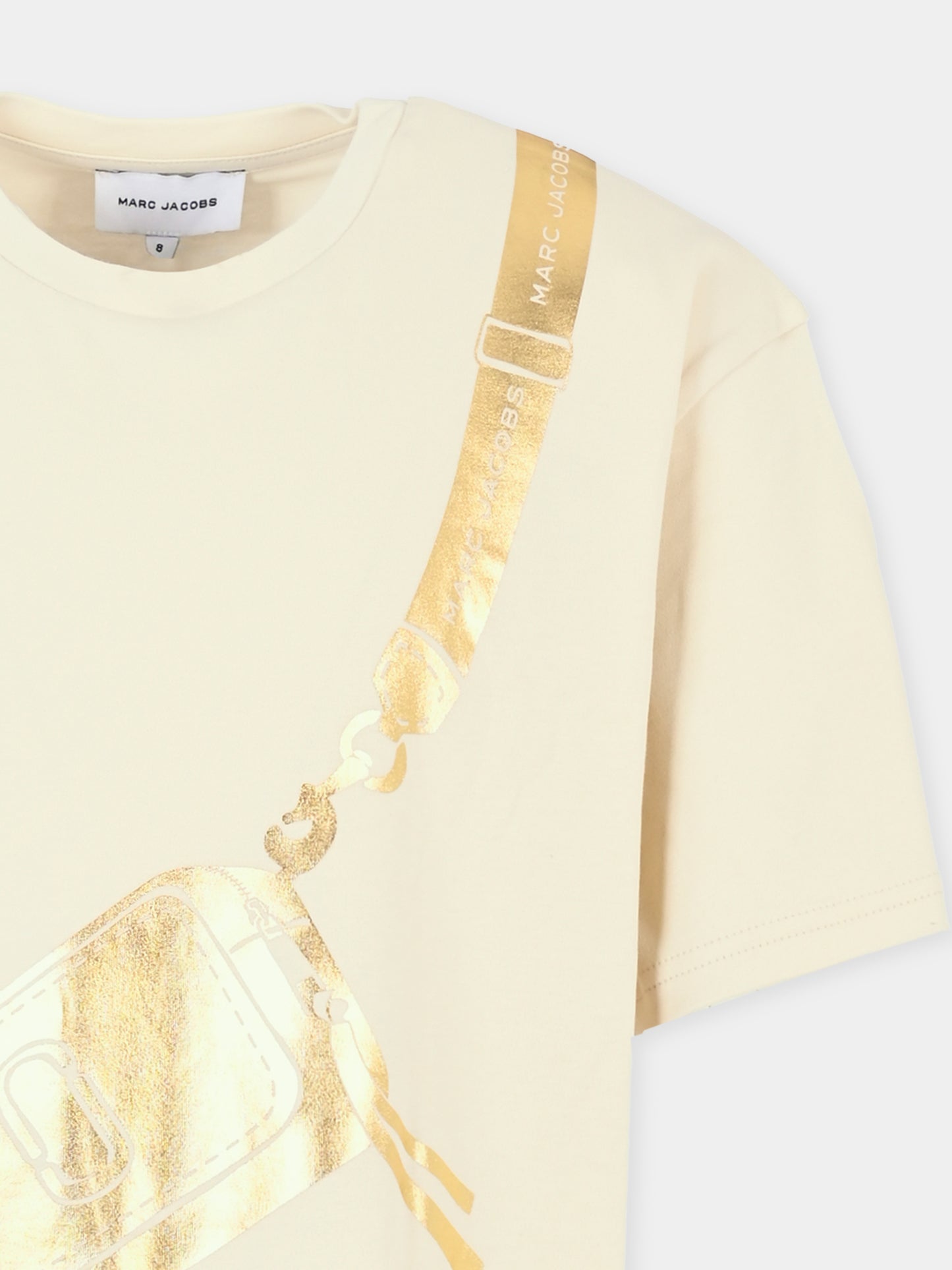 Vestito avorio per bambina con stampa borsa,Marc Jacobs,W60230 22A