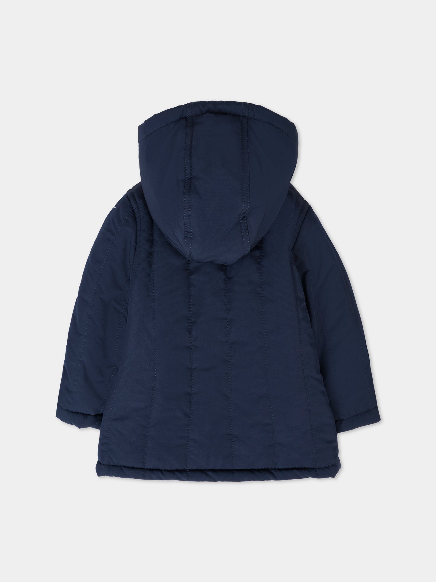 Piumino blu per neonato con logo,Timberland,T60247 83D