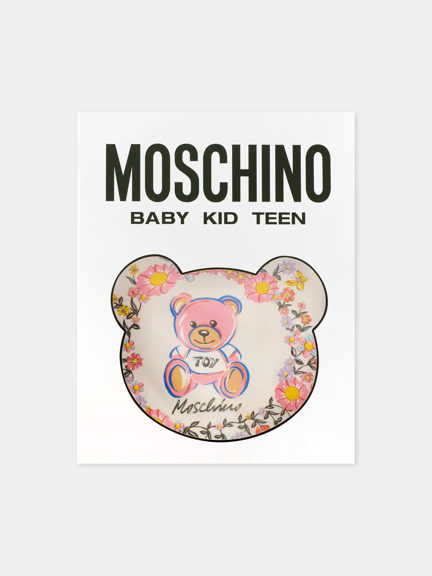 Pagliaccetto avorio per neonata con Teddy Bear e fiori,Moschino Kids,MDY017 LBA00 10063
