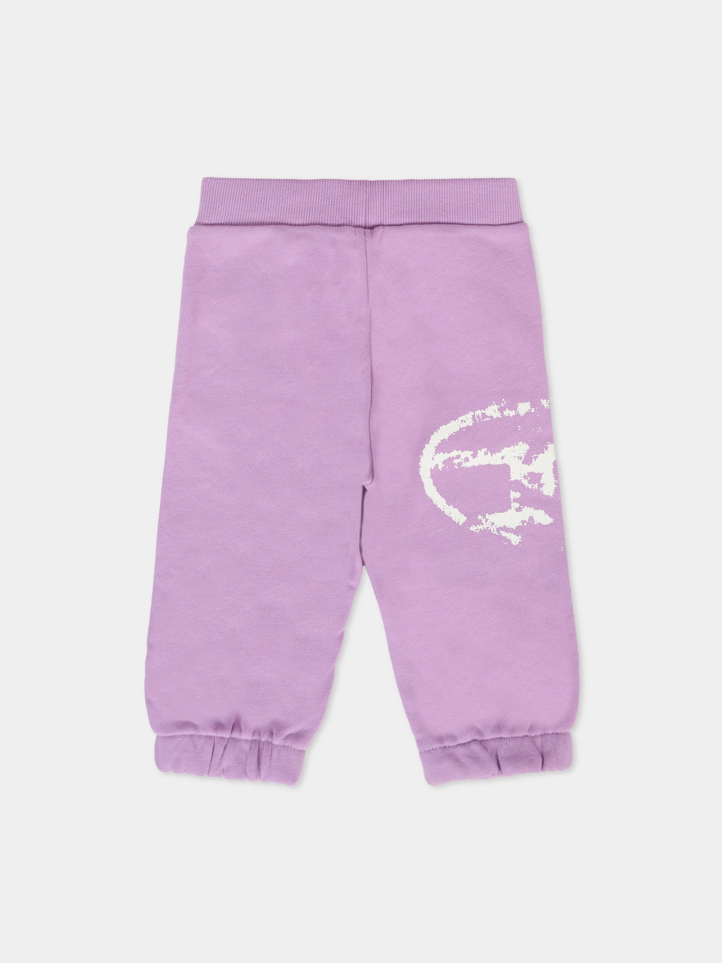 Pantaloni lilla per neonata con logo,Diesel,K00627 KYAQK K64A