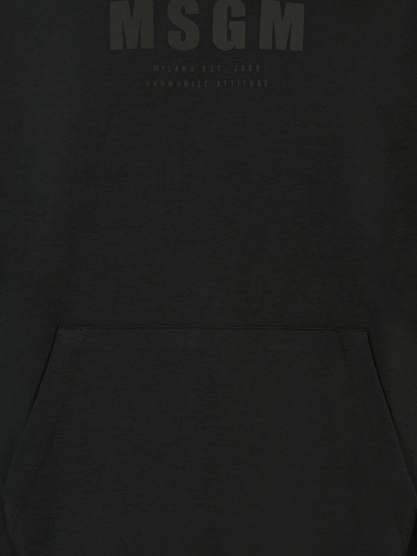 Felpa nera per bambini con logo,Msgm Kids,S5MSJUHS166 110