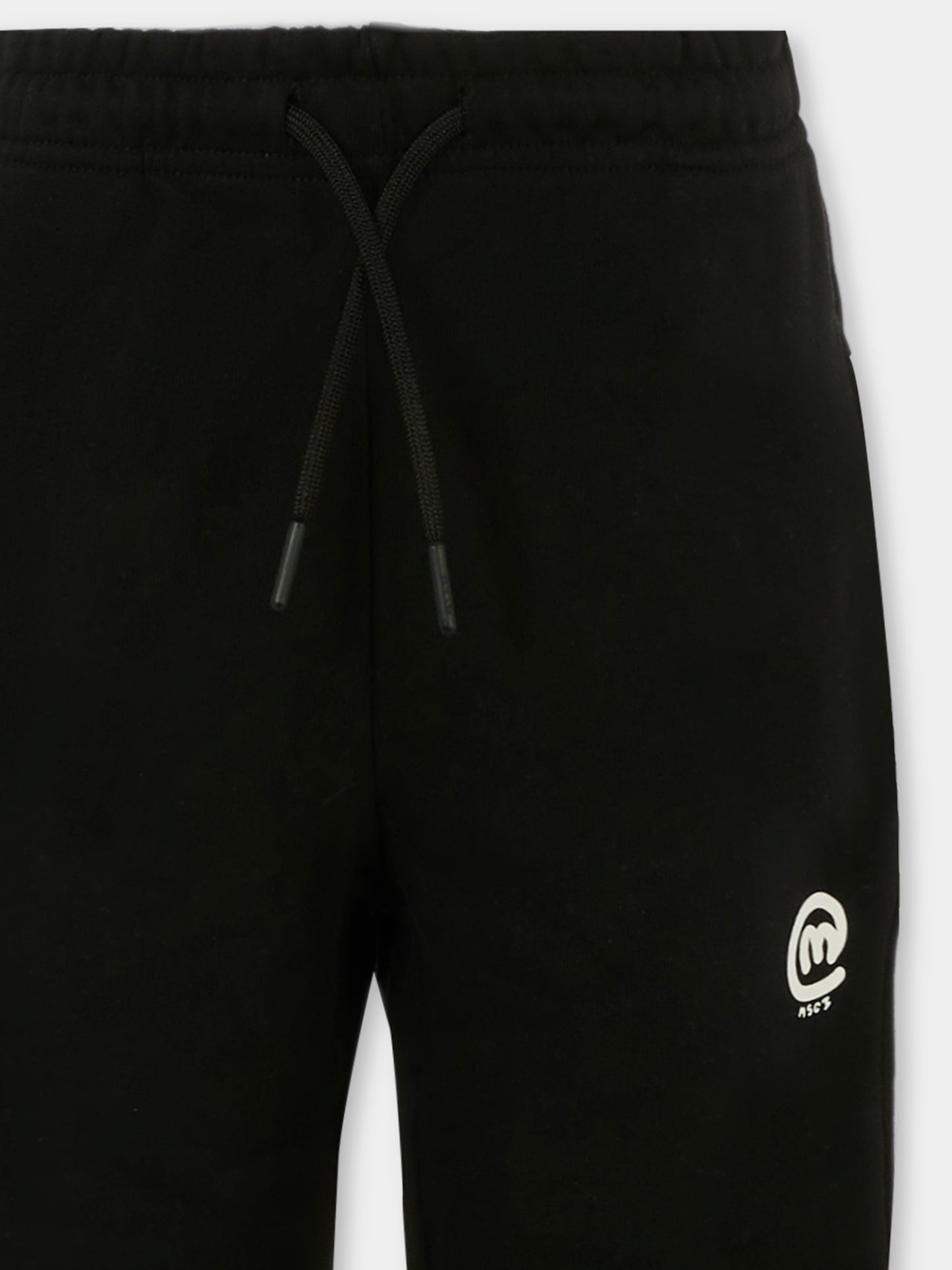 Pantaloni neri per bambino con logo,Msgm Kids,S5MSJBFP311 110