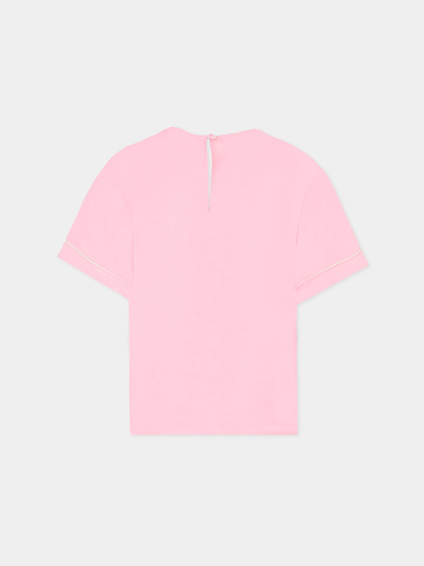 Camicia rosa per bambina con logo,N°21 Kids,N2100W N0397 0N318