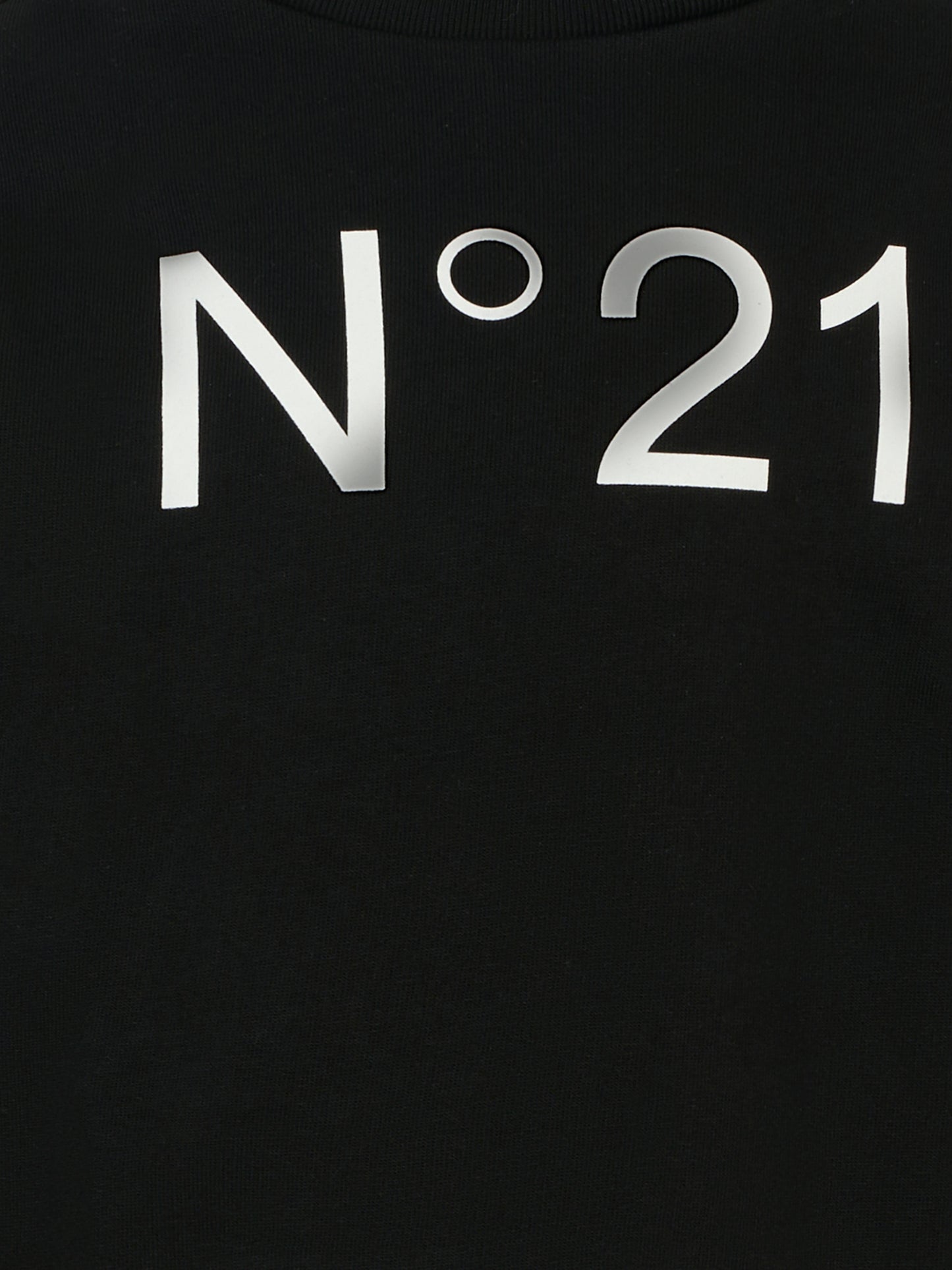 Felpa nera per bambina con logo,N°21 Kids,N21A23 N0154 0NC16