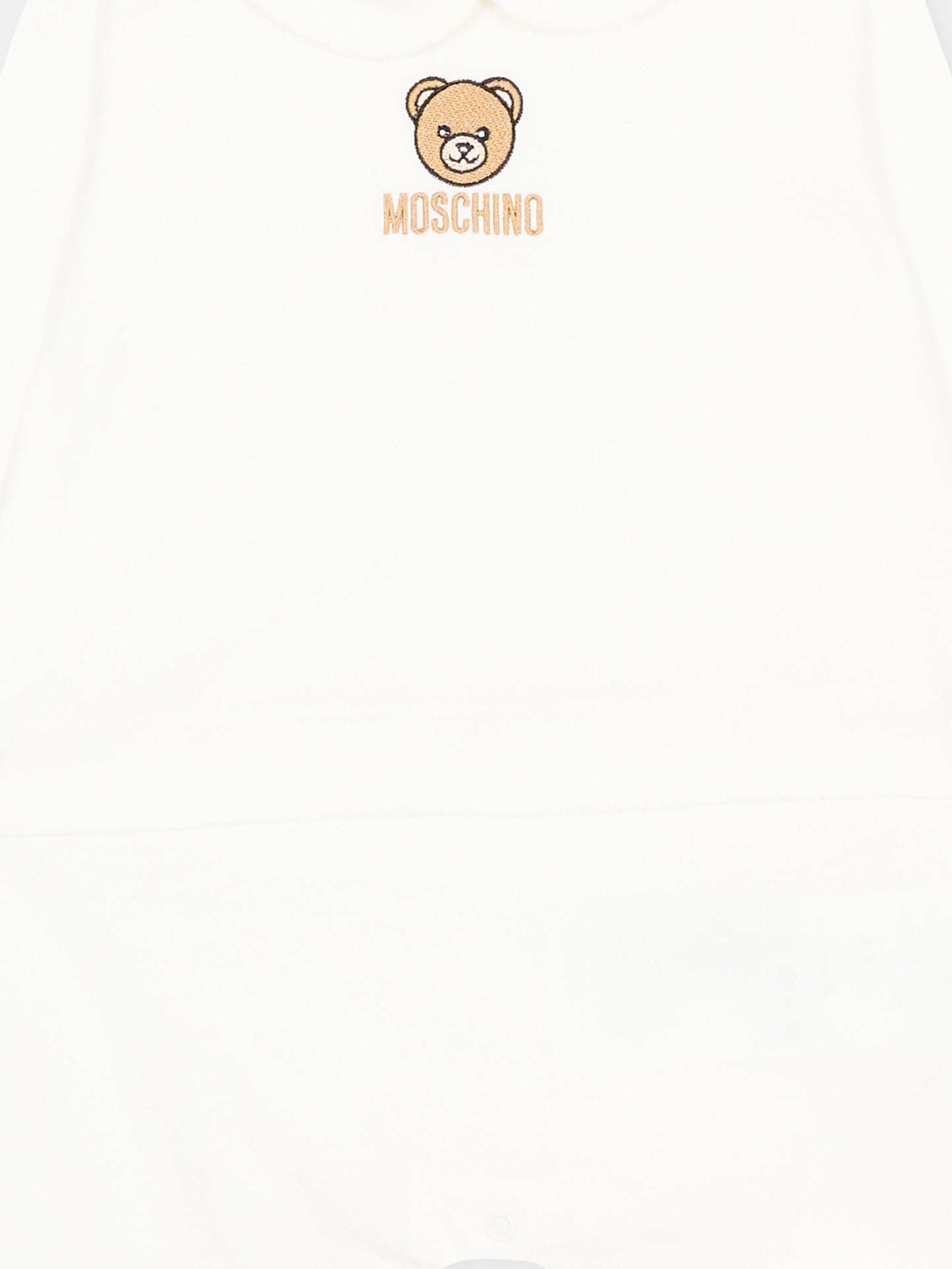 Tutina bianca con teddy bear per neonati,Moschino Kids,MOY06Z LAA23 10063